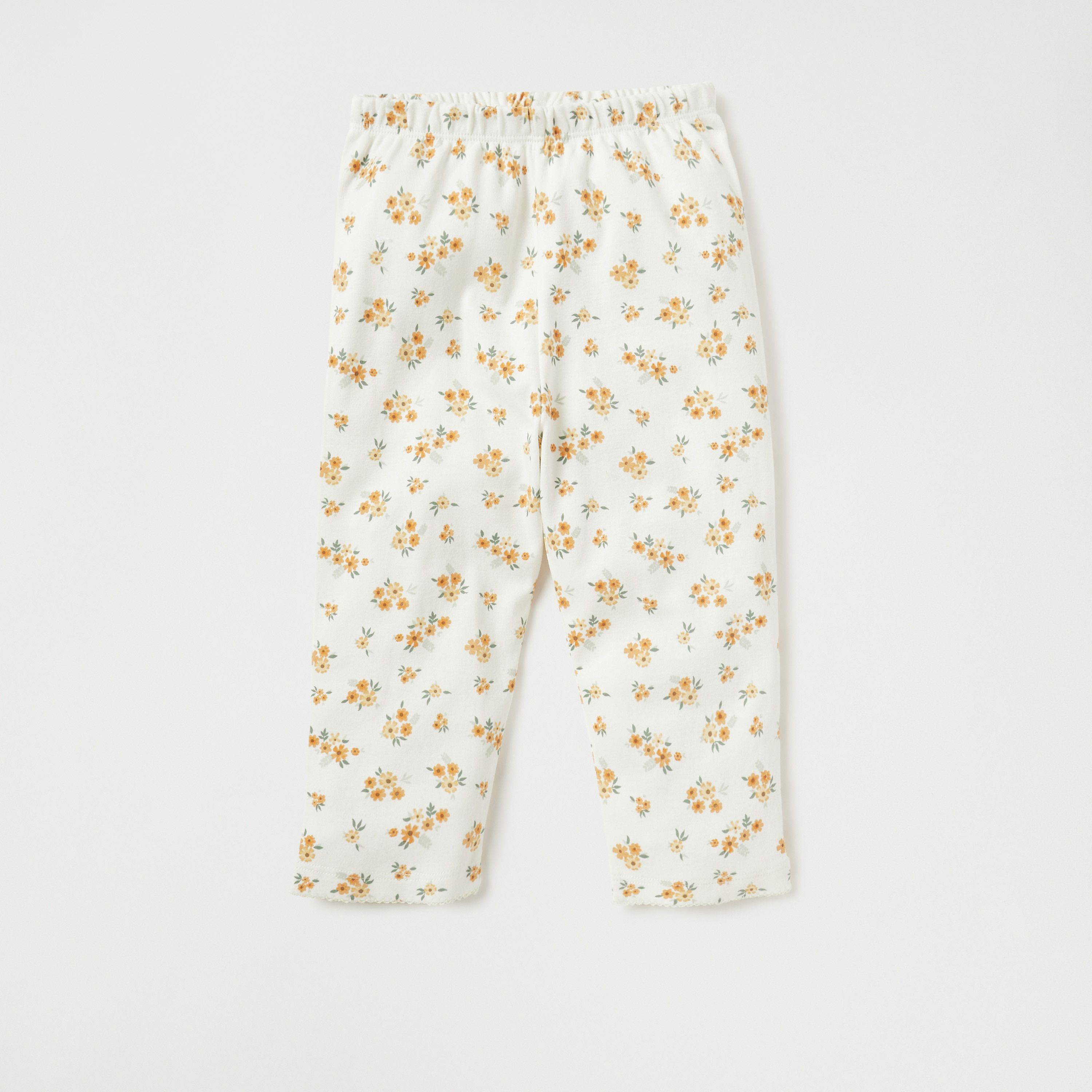 Juniors Floral Applique Cotton T-shirt and Printed Pyjama Set-baby-girls-clothing-nightwear-pyjamasets-image-3