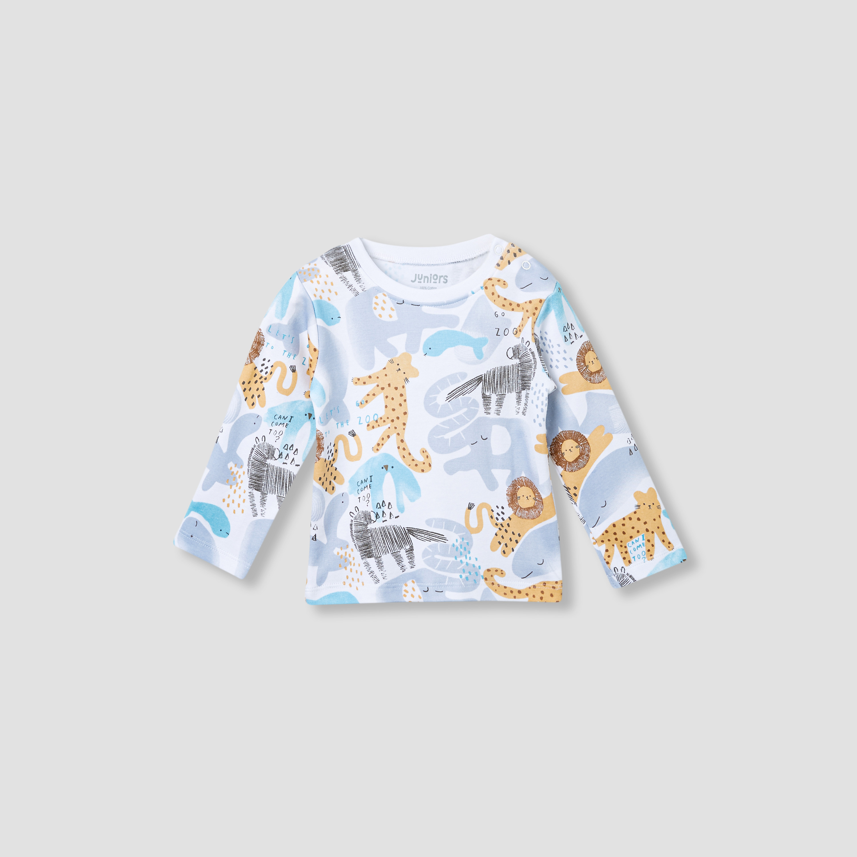 Juniors Pyjama Set with Bear Print - Cotton - Long Sleeves - Round Neck-baby-boys-clothing-nightwear-pyjamasets-image-2