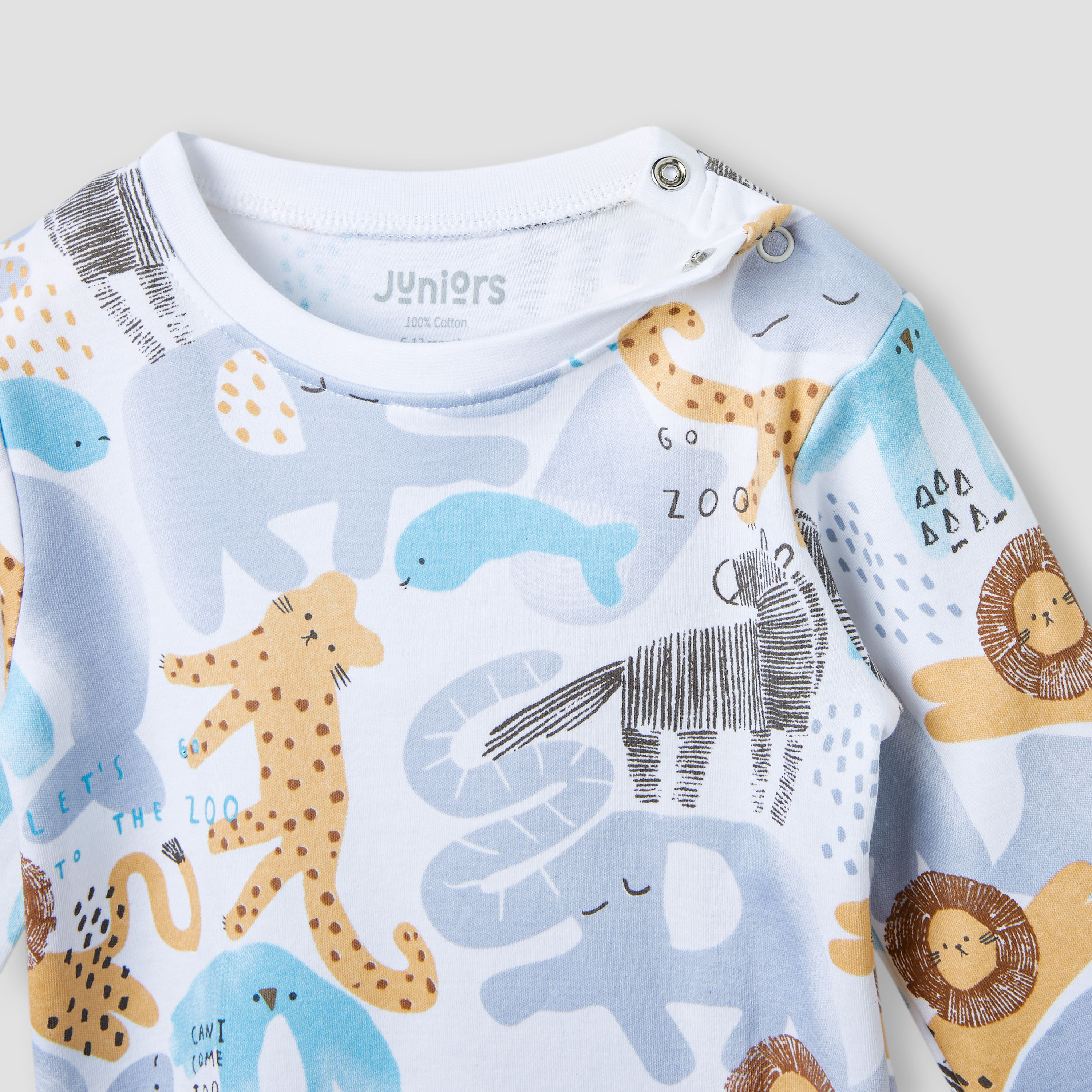 Juniors Pyjama Set with Bear Print - Cotton - Long Sleeves - Round Neck-baby-boys-clothing-nightwear-pyjamasets-image-4