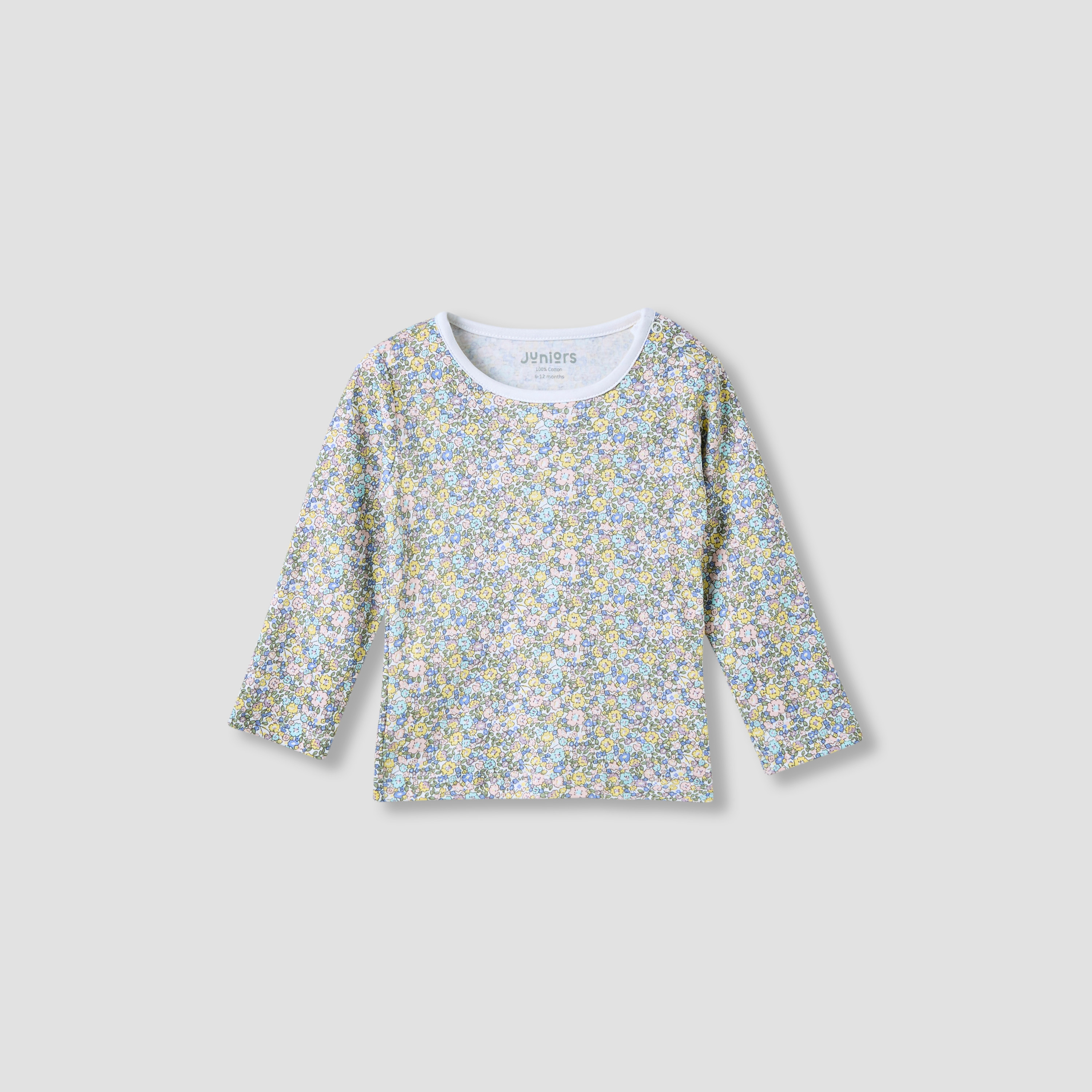 Juniors Floral Print T-shirt and Pyjama Set-baby-girls-clothing-nightwear-pyjamasets-image-2