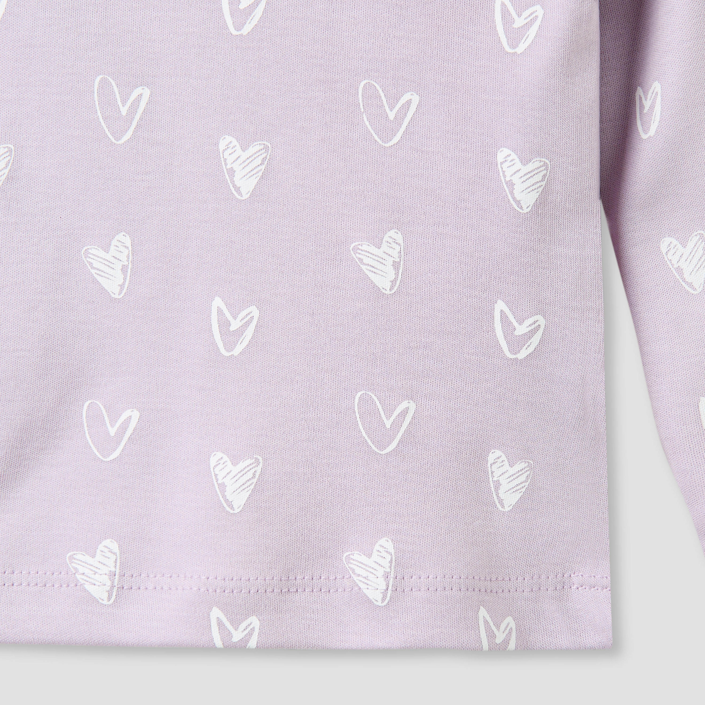 Juniors Pyjama Set with Heart Print - Cotton - Long Sleeves-promo_babyshop_Buy3for79_UAE130126-image-5