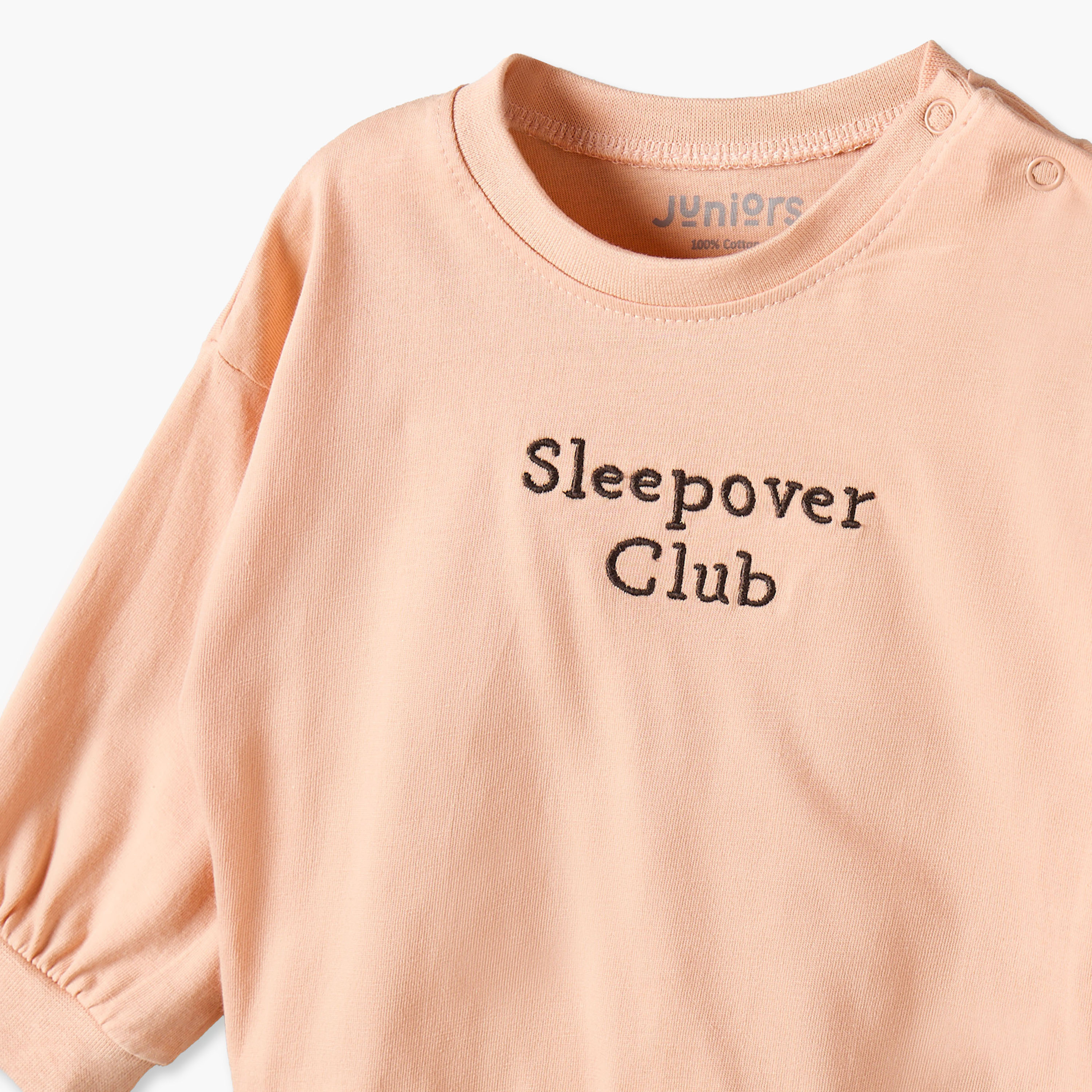 Pack of 3 Juniors Cotton Crew Neck Long Sleeves Pyjama Set with Snap Button Closure-baby-girls-clothing-nightwear-pyjamasets-image-11