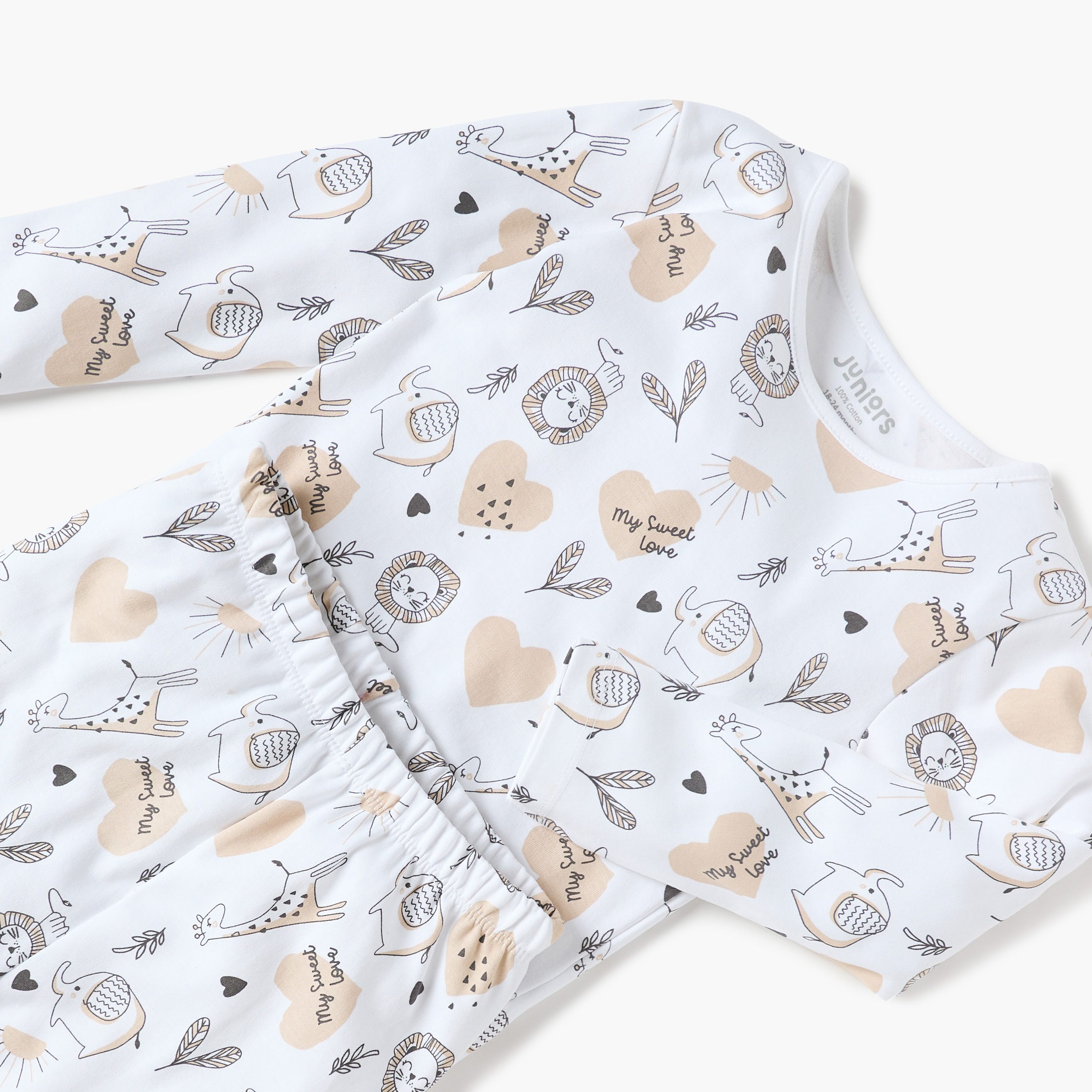 طقم بيجاما قطن بأكمام طويلة وطبعات قلب من جونيورز-promo_babyshop_Buy3for79_KSA130126-image-4