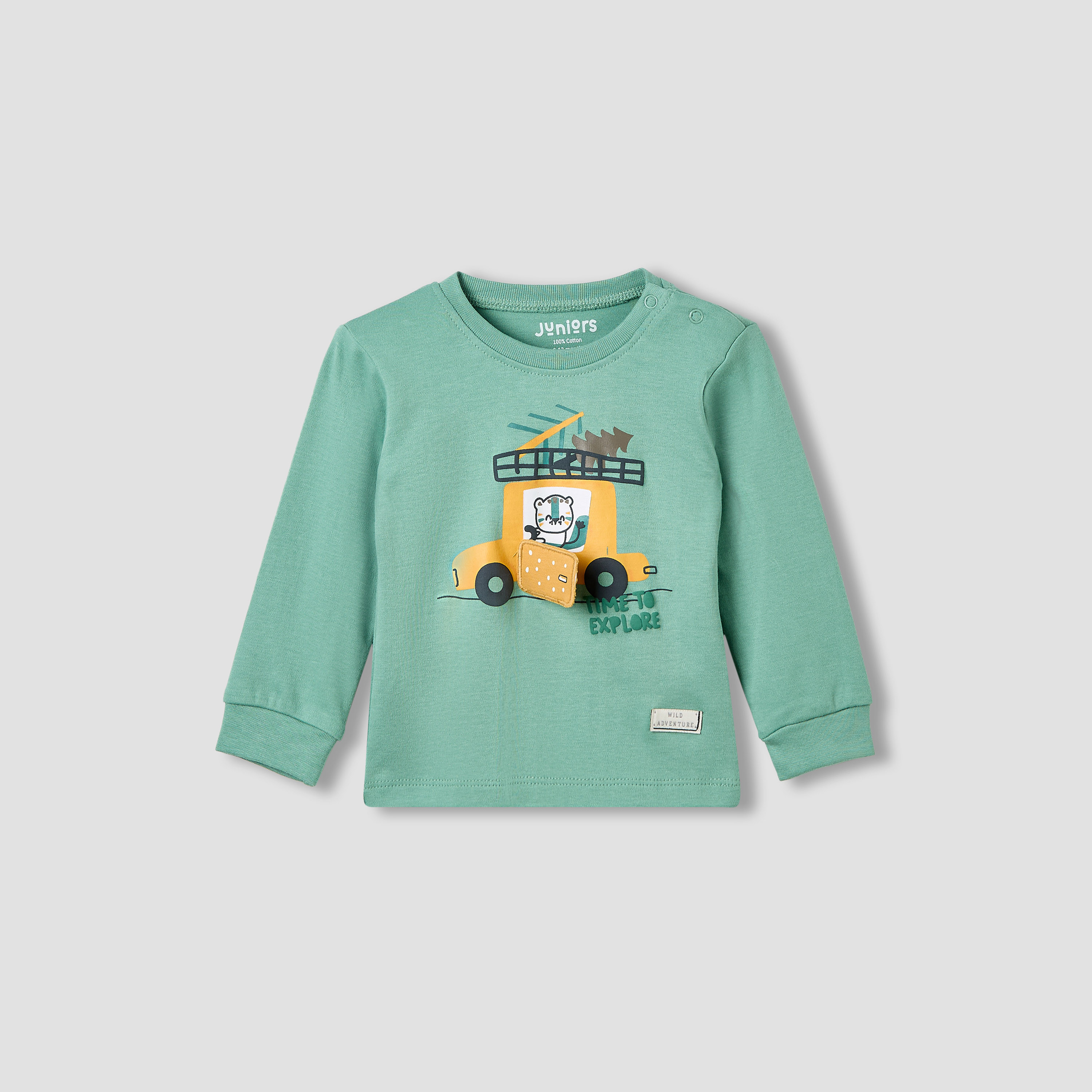 Juniors Pyjama Set with Print - Cotton - Long Sleeves - Round Neck-baby-boys-clothing-nightwear-pyjamasets-image-2
