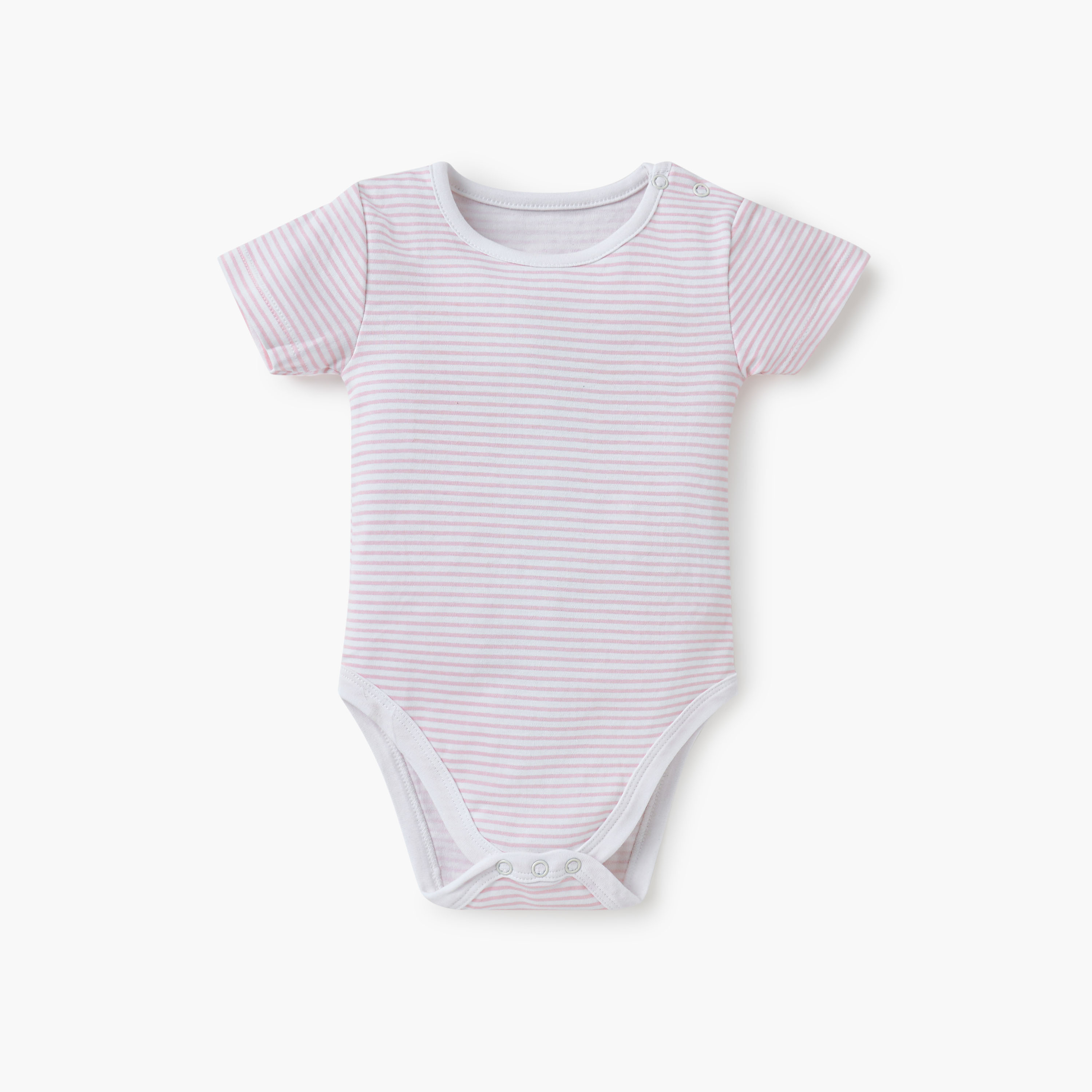 Juniors Bunny Print  Bodysuit with Button Closure - Set of 5-baby-girls-clothing-bodysuits-image-5