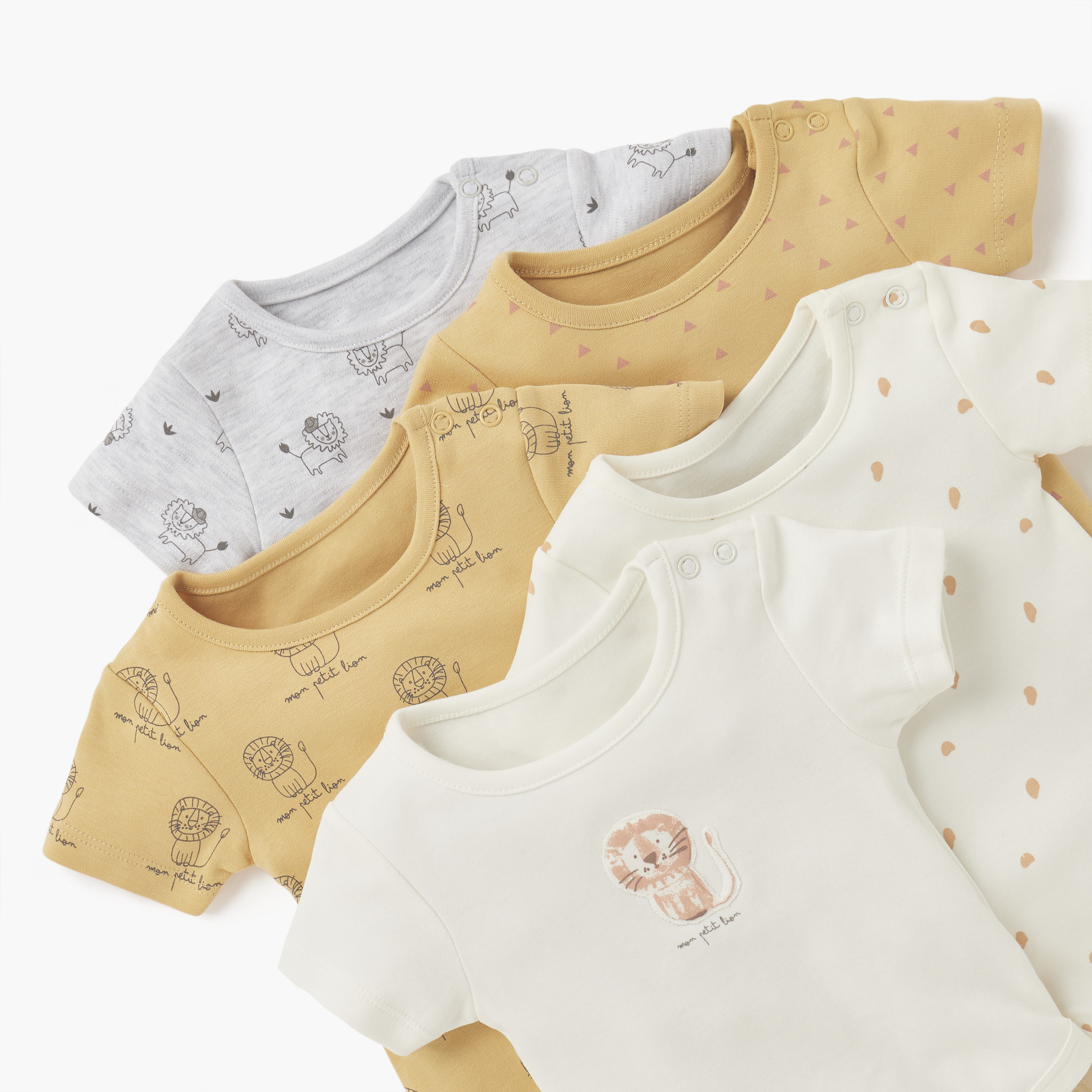 بودي سوت بطبعات وأكمام قصيرة من جونيورز - طقم 5 قطع-baby-boys-clothing-multipacks-image-3