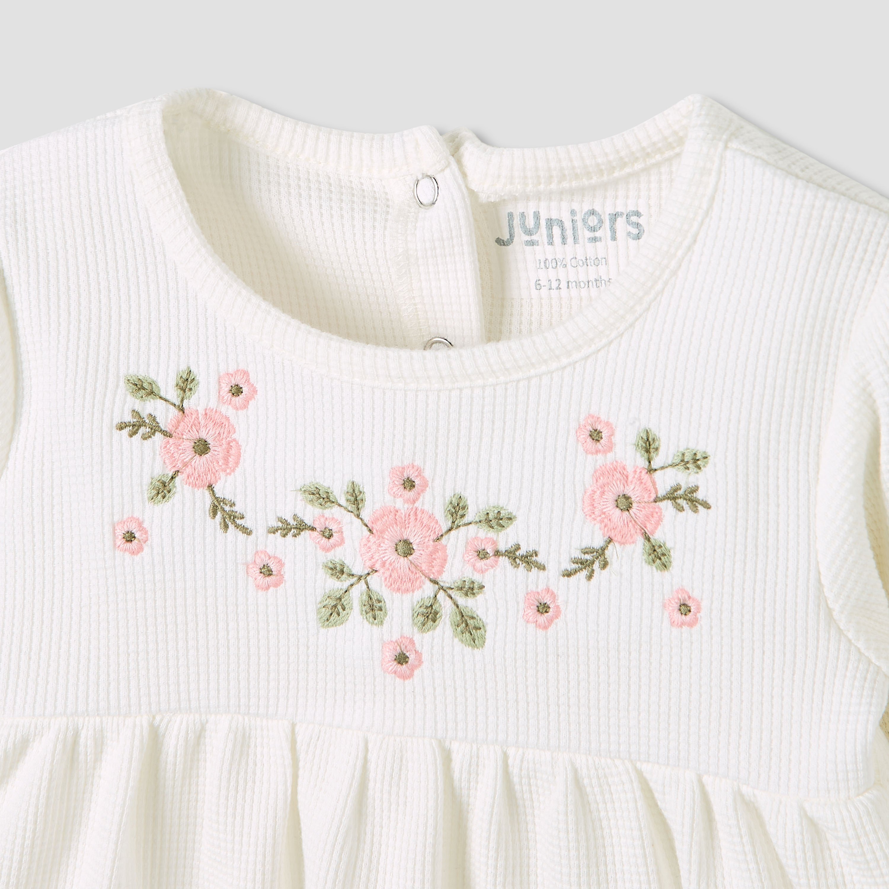 Juniors Pyjama Set with Floral Print - Cotton - Long Sleeves - Round Neck-baby-girls-clothing-nightwear-pyjamasets-image-4