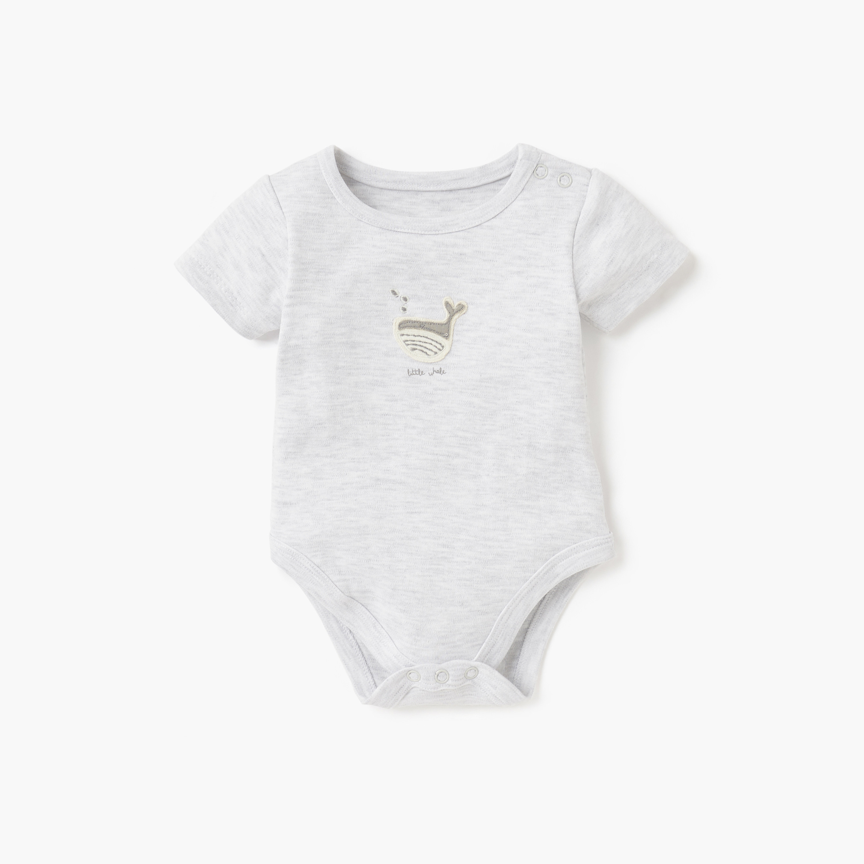 Juniors Printed Bodysuit with Short Sleeves - Set of 5-baby-boys-clothing-bodysuits-image-2