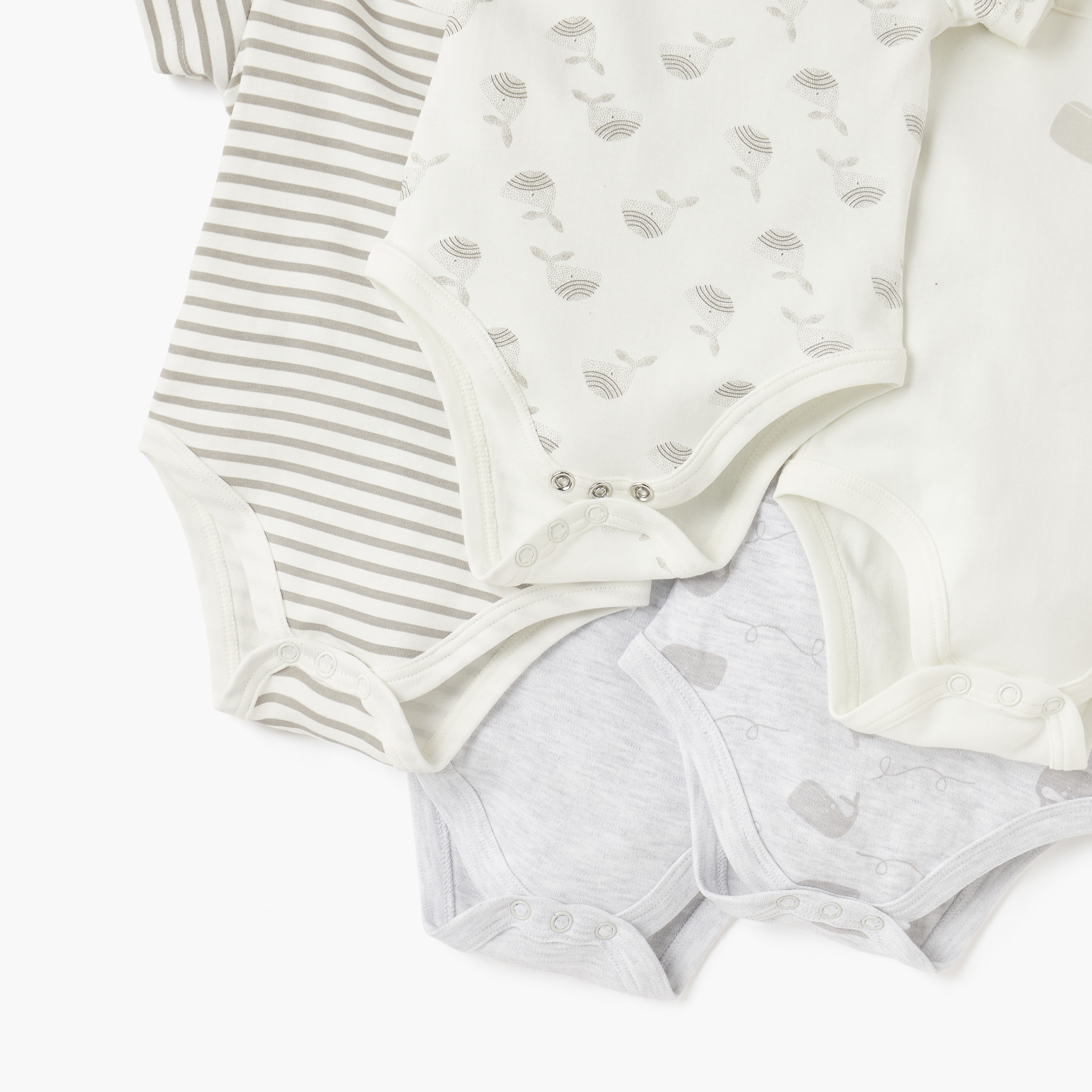 Juniors Printed Bodysuit with Short Sleeves - Set of 5-baby-boys-clothing-bodysuits-image-4