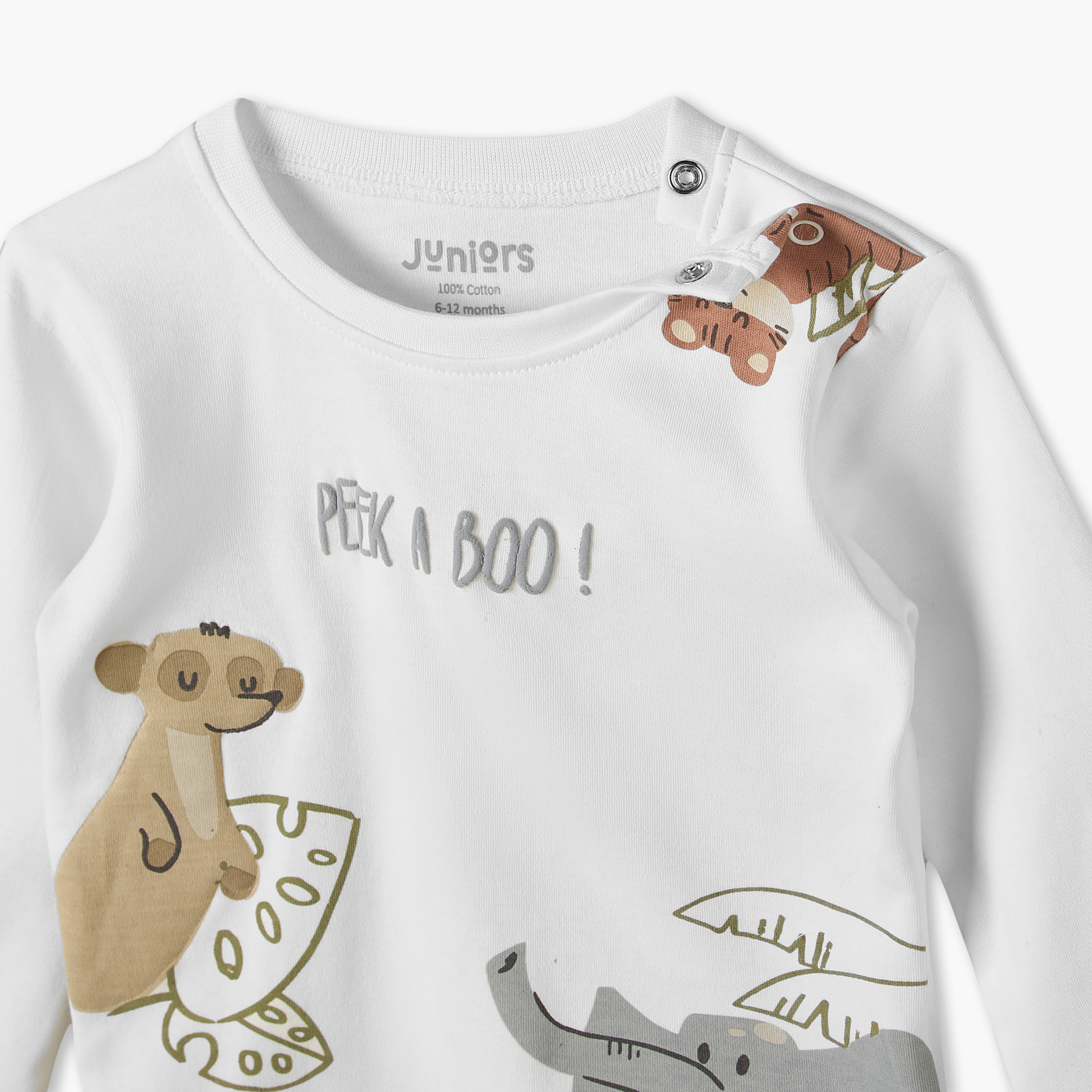 Juniors Cotton Round Neck Long Sleeves Pyjama Set with Safari Print-baby-boys-clothing-nightwear-pyjamasets-image-7