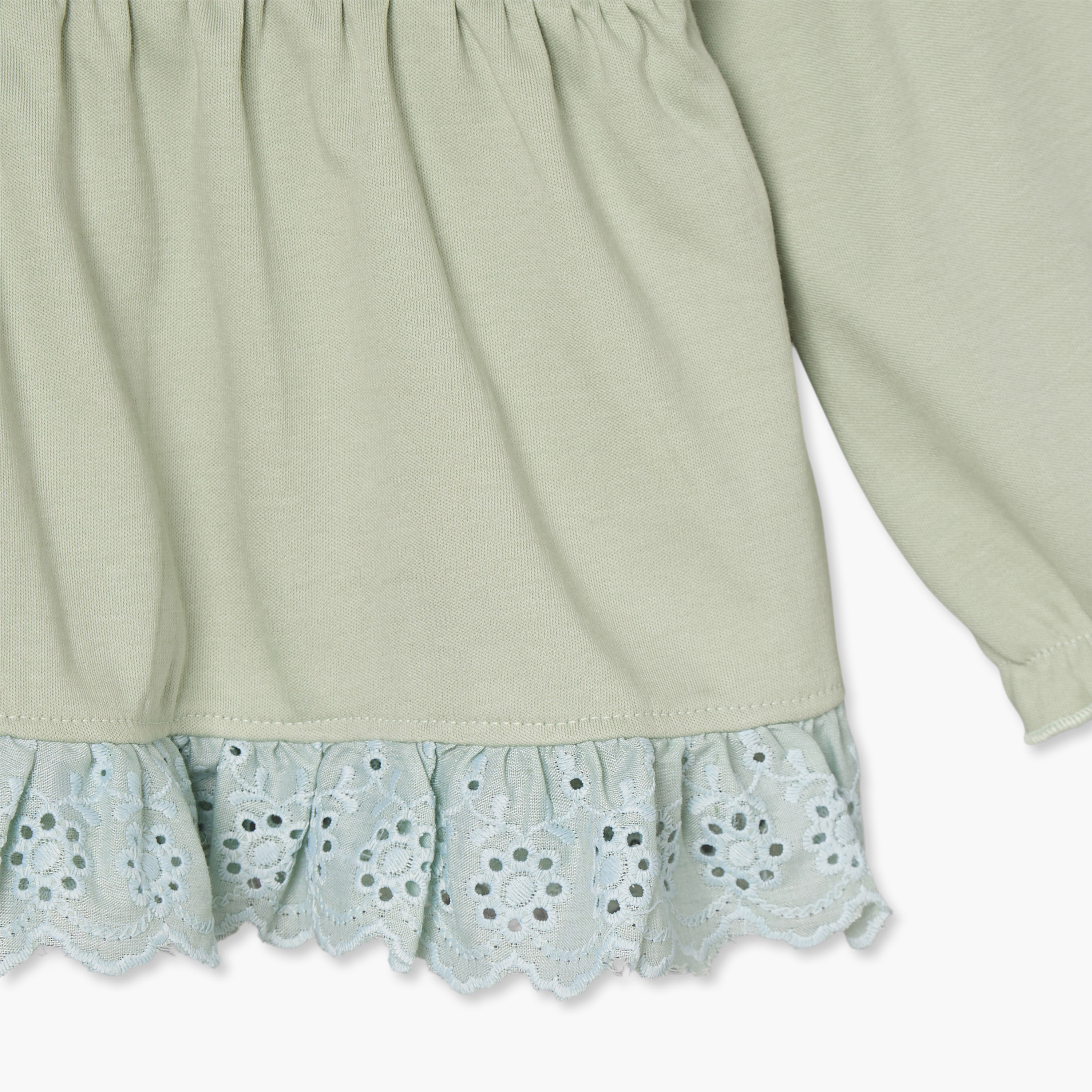 طقم بيجاما قطن برقبة ضيقة وأكمام طويلة وتطريز فراشات من جونيورز-baby-girls-clothing-nightwear-pyjamasets-image-8