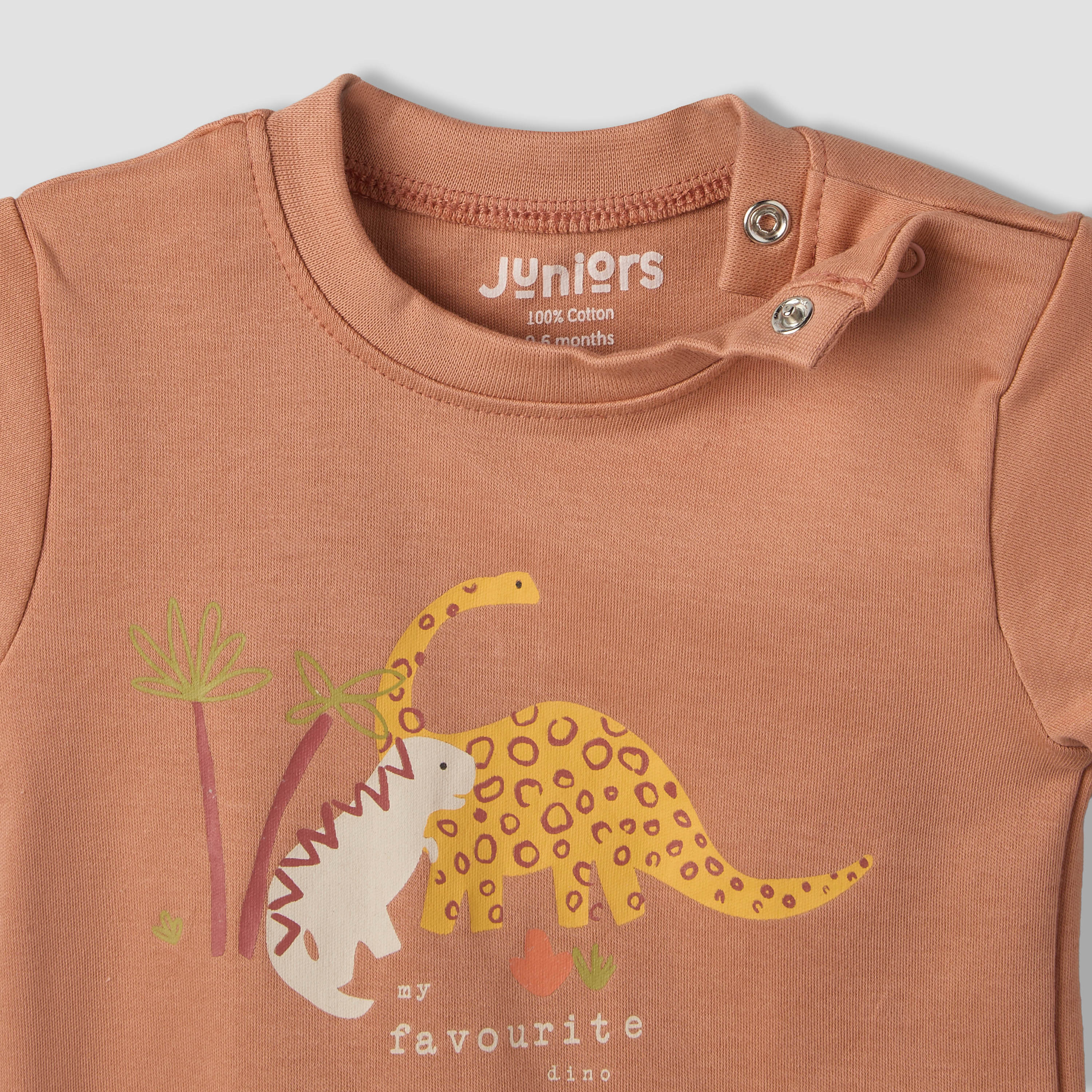 Pack of 2 Juniors Crew Neck Short Sleeves T-shirt and Shorts Set with Safari Print-baby-boys-clothing-setsandcoords-image-9