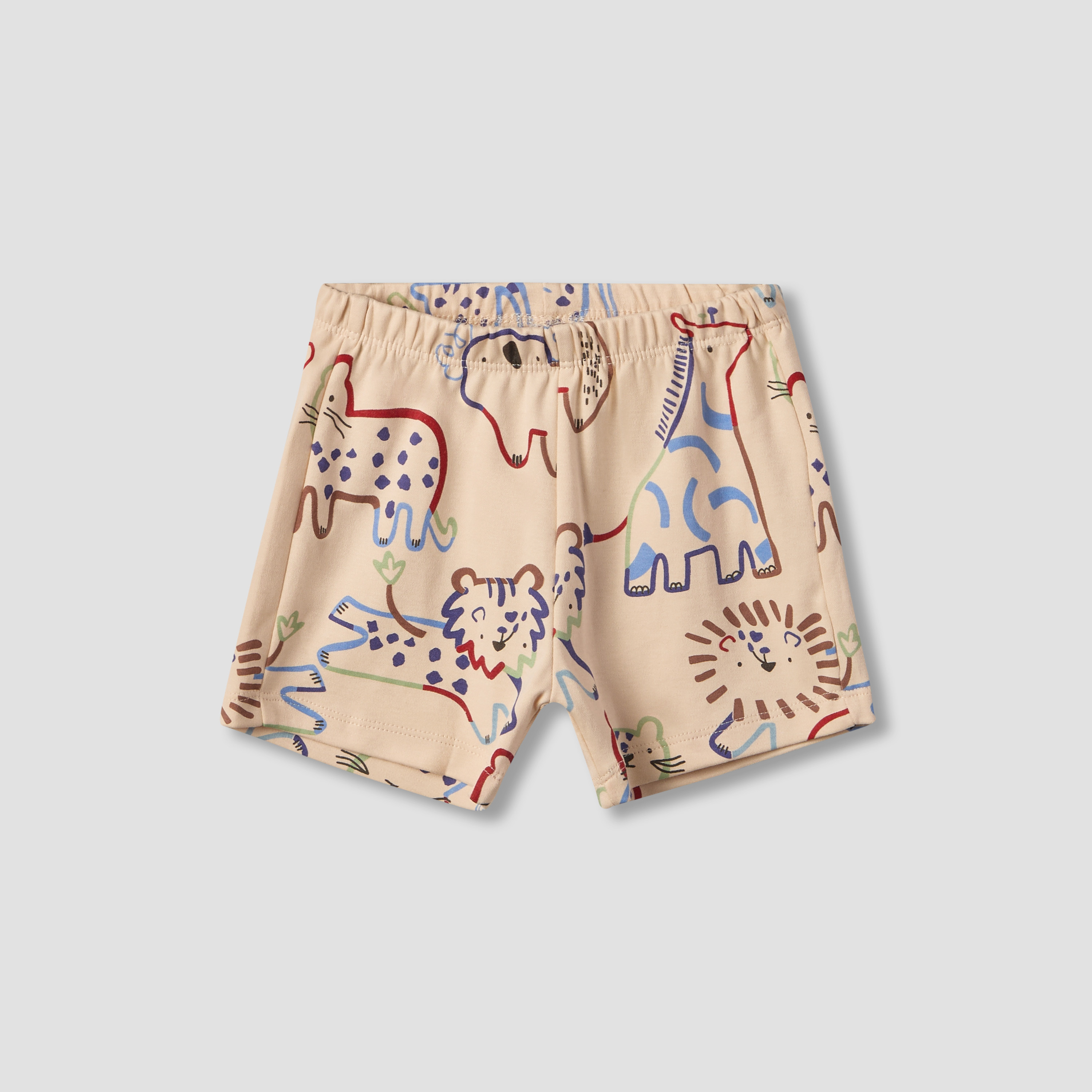 Pack of 2 Juniors Crew Neck Short Sleeves T-shirt and Shorts Set with Safari Print-baby-boys-clothing-setsandcoords-image-4