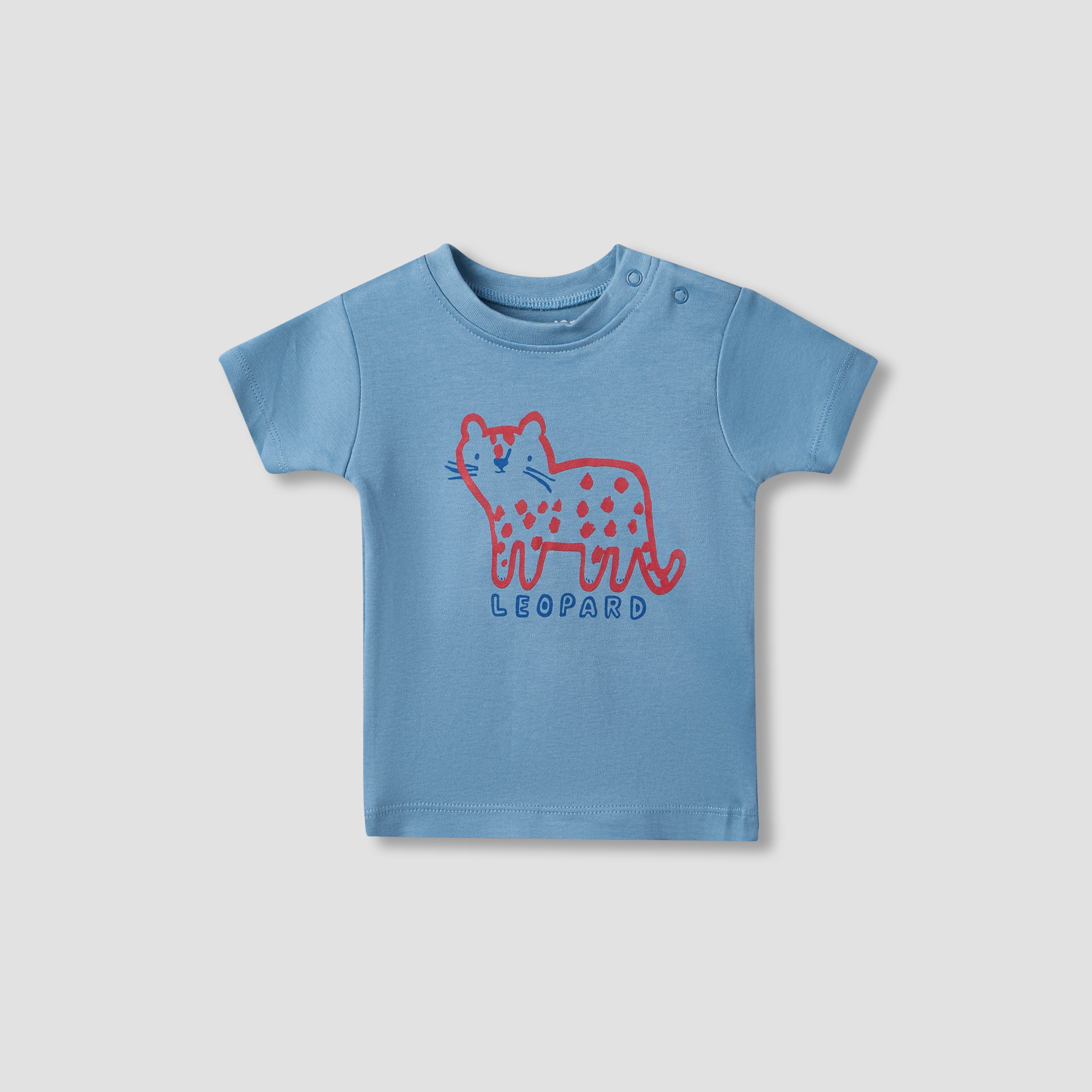 Pack of 2 Juniors Crew Neck Short Sleeves T-shirt and Shorts Set with Safari Print-baby-boys-clothing-setsandcoords-image-5