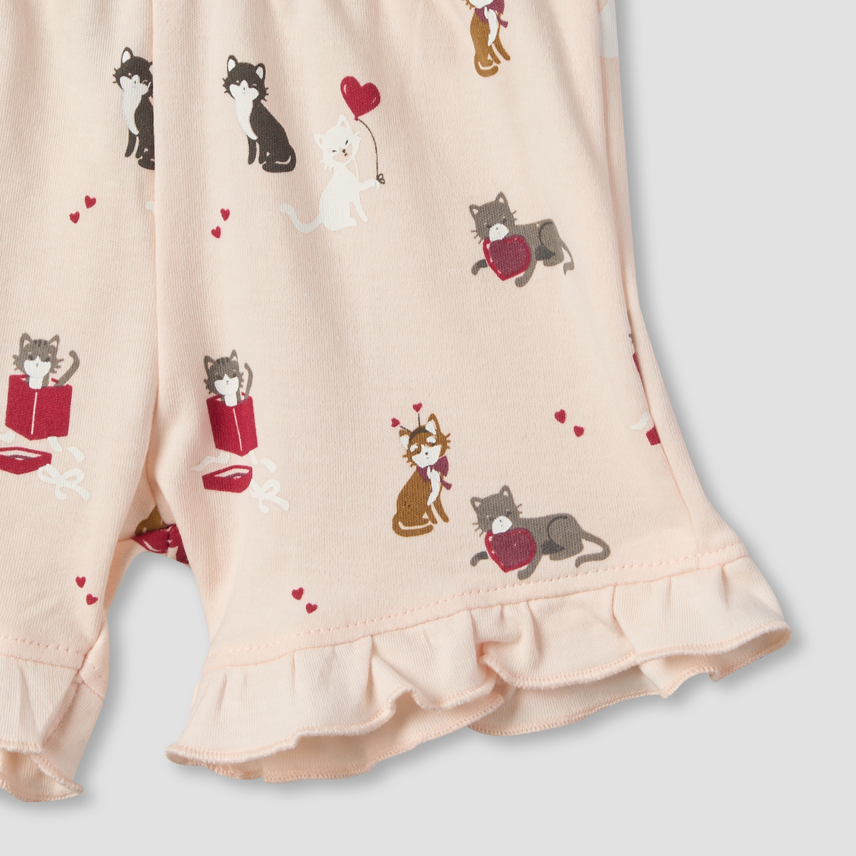 Pack of 2 Juniors Crew Neck Short Sleeves T-shirt and Shorts Set with Assorted Print-baby-girls-clothing-setsandcoords-image-12