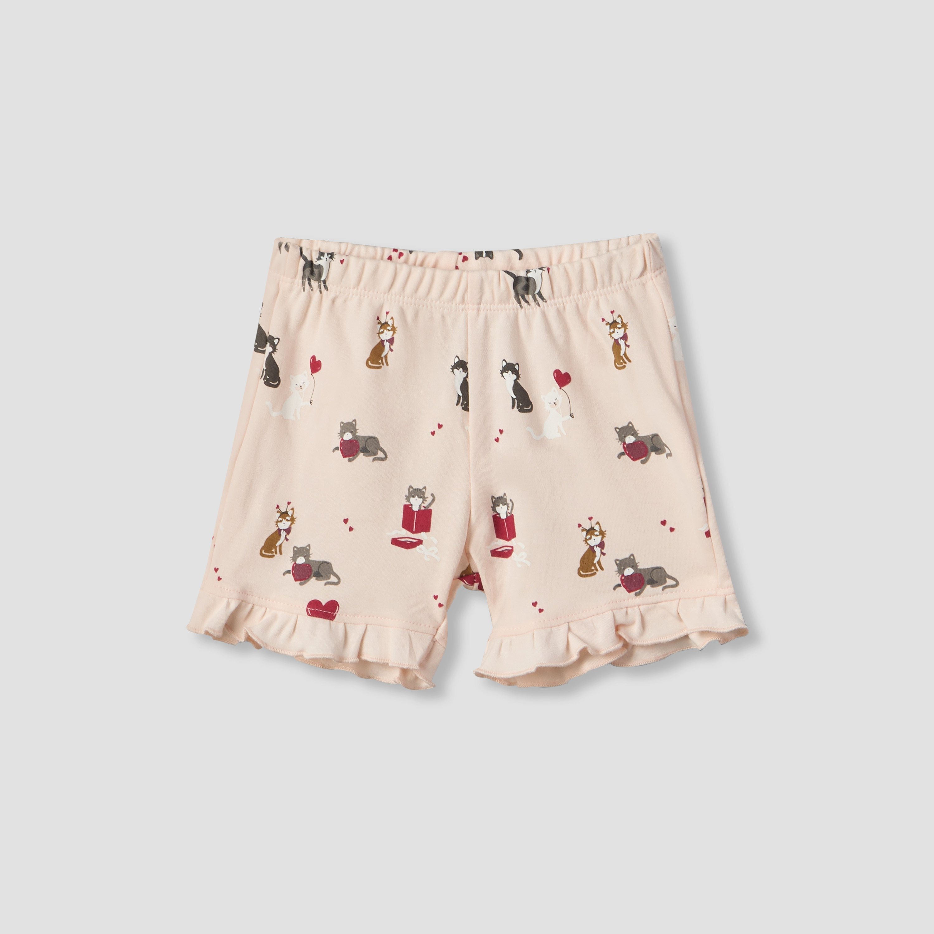 Pack of 2 Juniors Crew Neck Short Sleeves T-shirt and Shorts Set with Assorted Print-baby-girls-clothing-setsandcoords-image-6