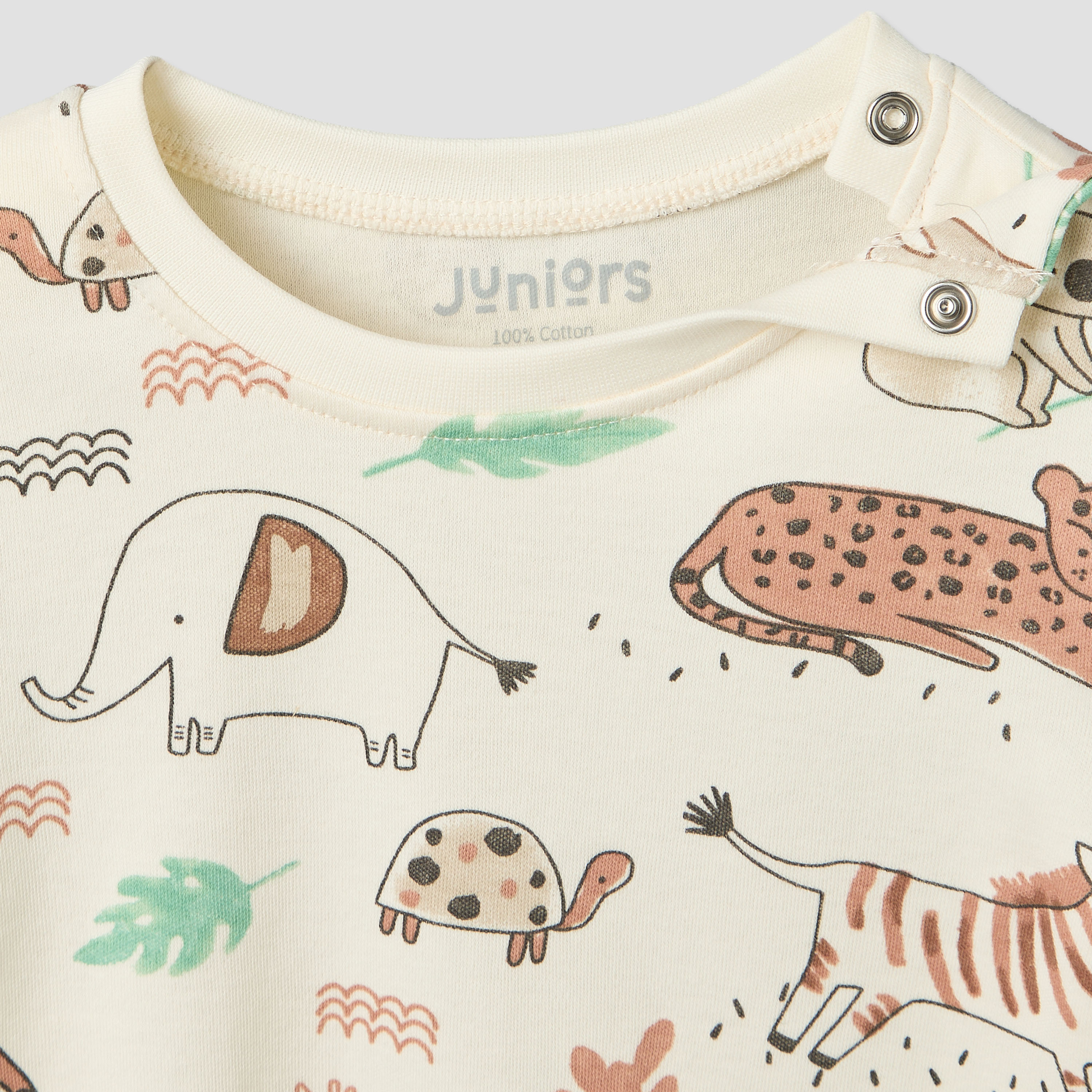 Juniors Cotton Round Neck Long Sleeves Pyjama Set with Safari Print-baby-boys-clothing-nightwear-pyjamasets-image-7