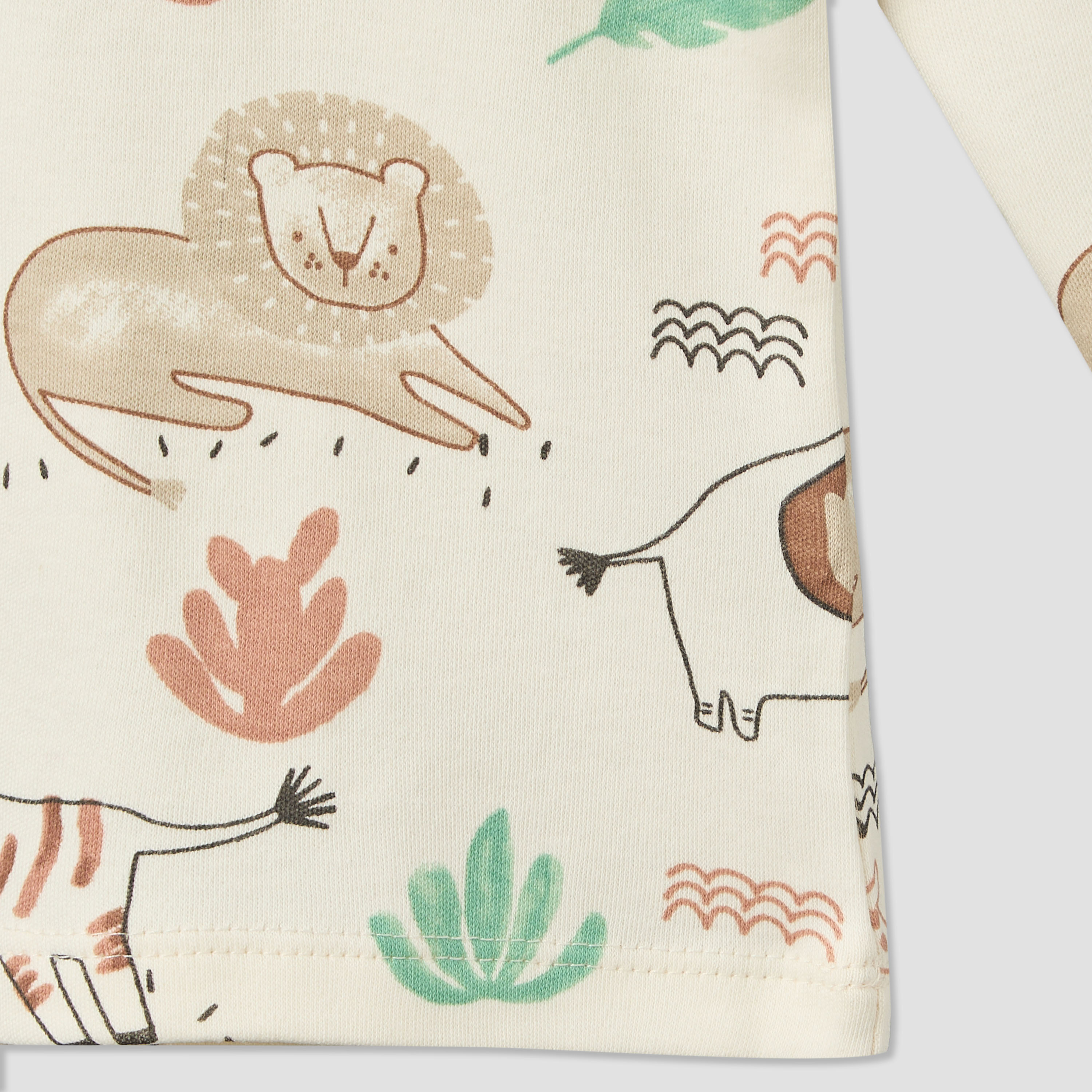 Juniors Cotton Round Neck Long Sleeves Pyjama Set with Safari Print-baby-boys-clothing-nightwear-pyjamasets-image-8