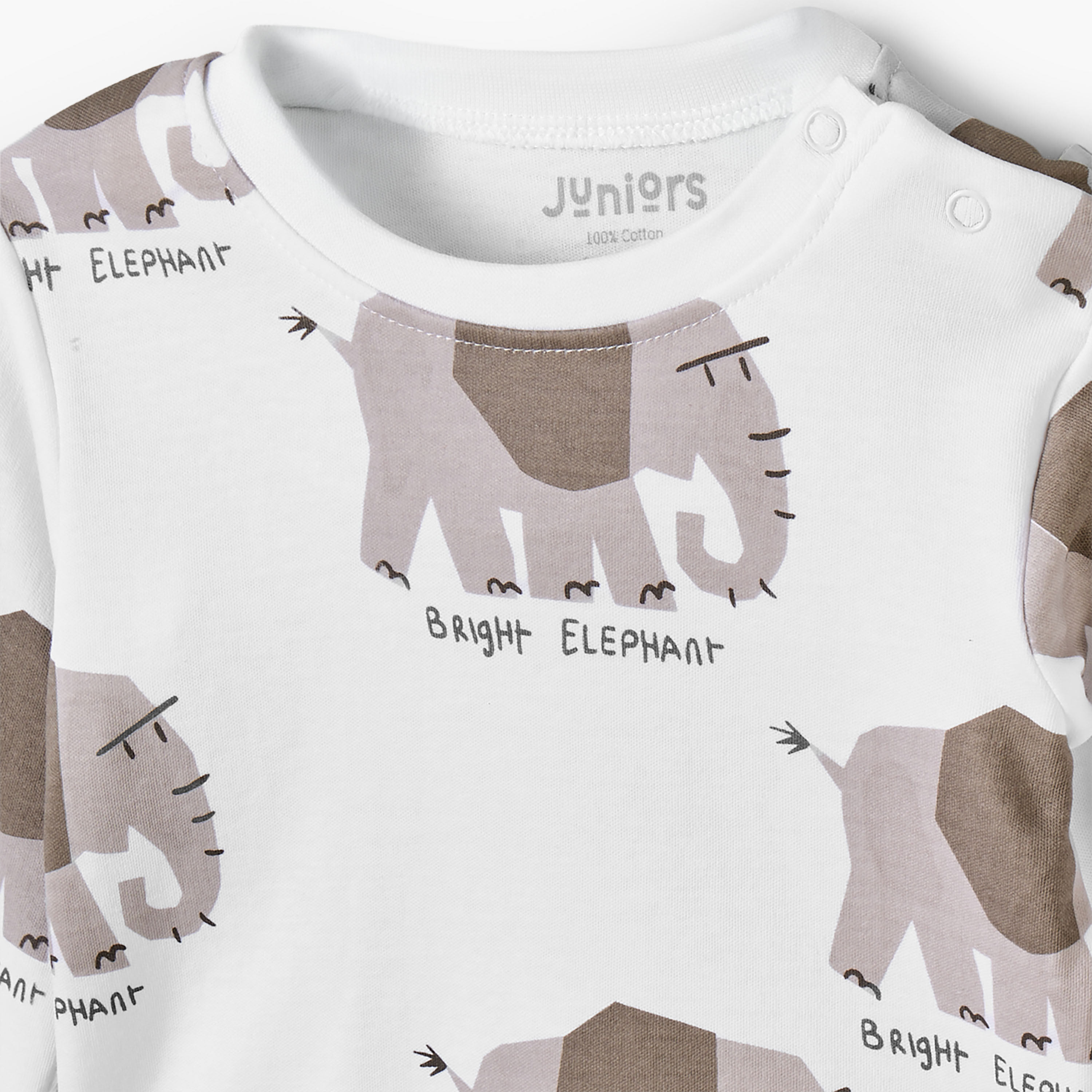 Juniors Cotton Crew Neck Long Sleeves Pyjama Set with Elephant Print-baby-boys-clothing-nightwear-pyjamasets-image-5