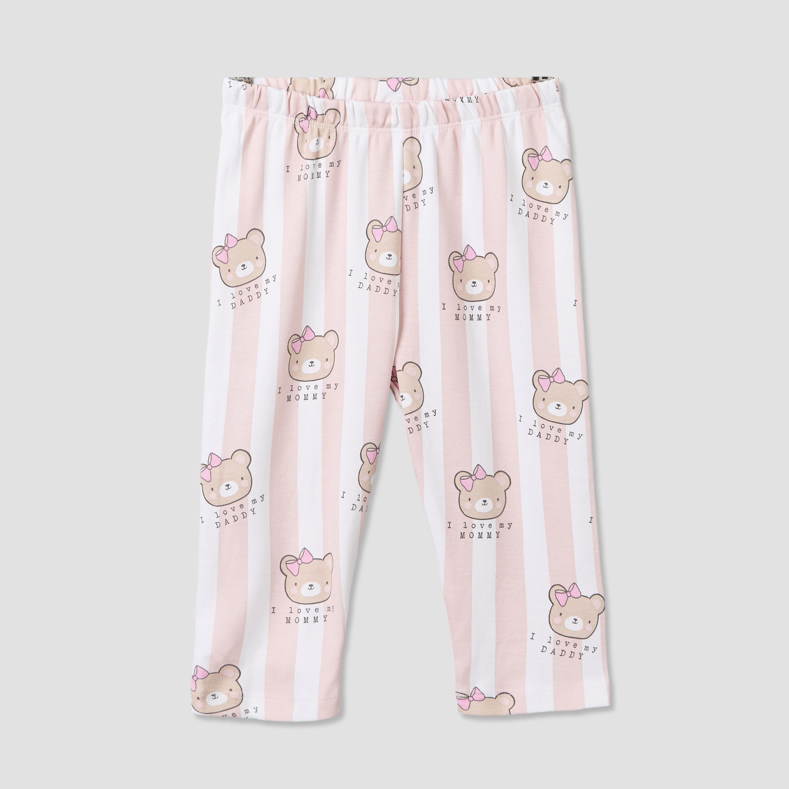Juniors Cotton Crew Neck Long Sleeves Pyjama Set with Bear Print-baby-girls-clothing-nightwear-pyjamasets-image-3