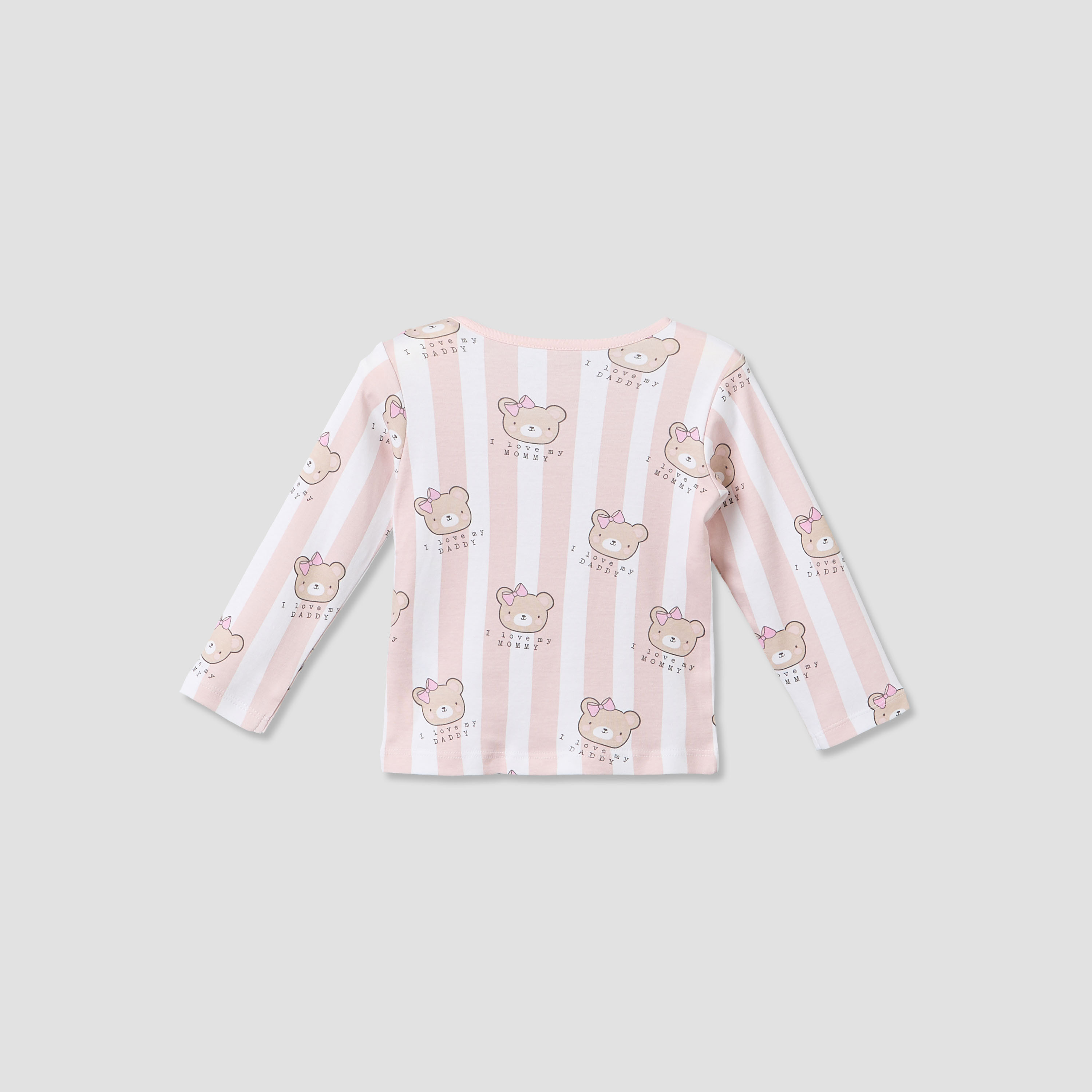 Juniors Cotton Crew Neck Long Sleeves Pyjama Set with Bear Print-baby-girls-clothing-nightwear-pyjamasets-image-4