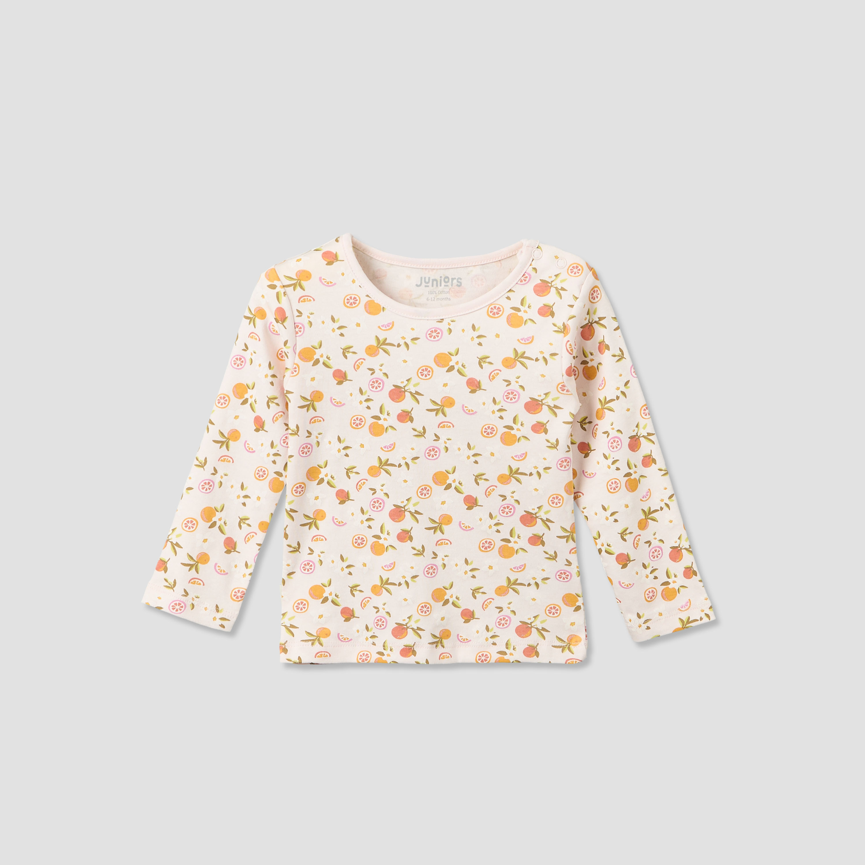 Juniors Cotton Crew Neck Long Sleeves Pyjama Set with Fruit Print-baby-girls-clothing-nightwear-pyjamasets-image-3