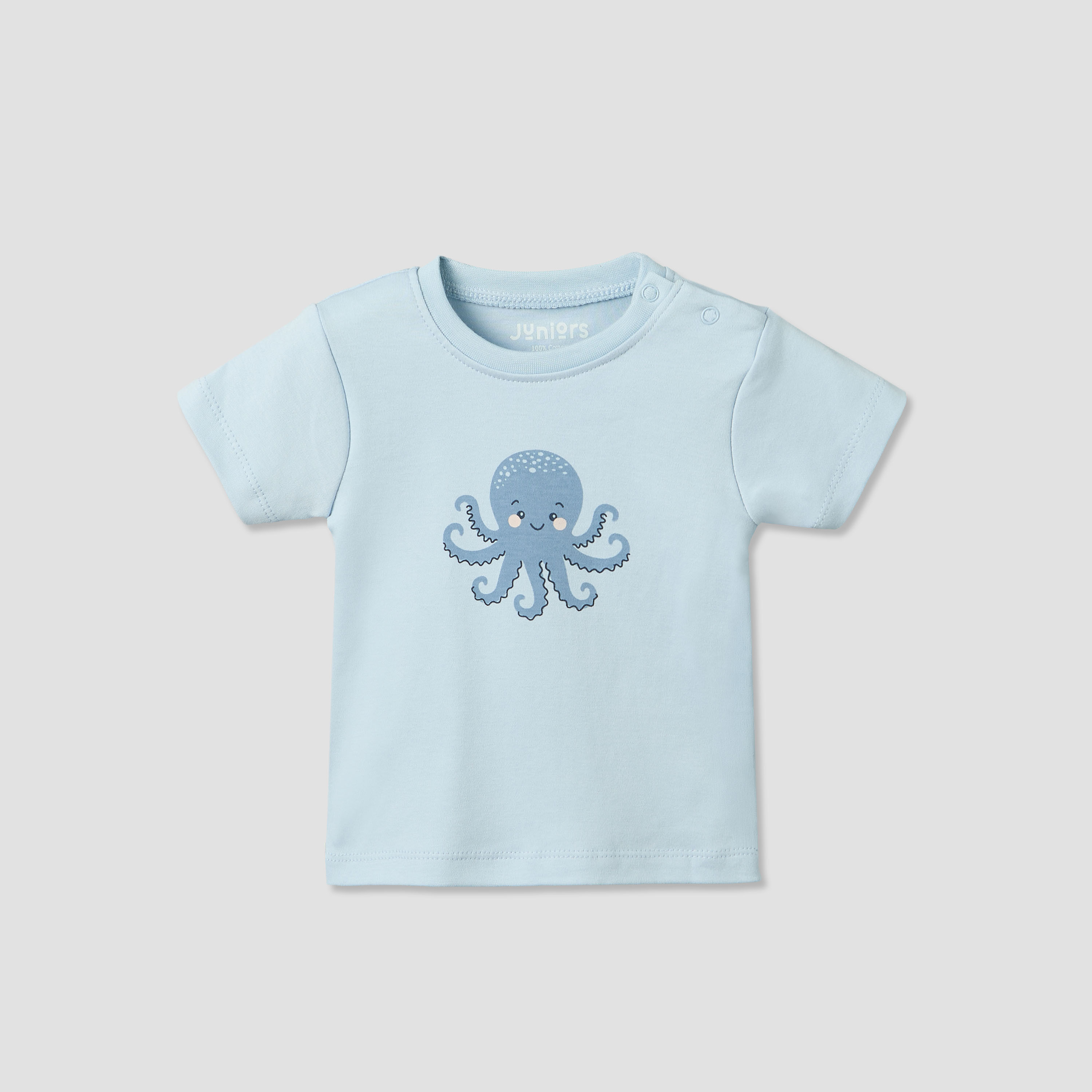 Pack of 2 Juniors Round Neck Short Sleeves T-shirt and Shorts Set with Underwater Print-baby-boys-clothing-setsandcoords-image-5