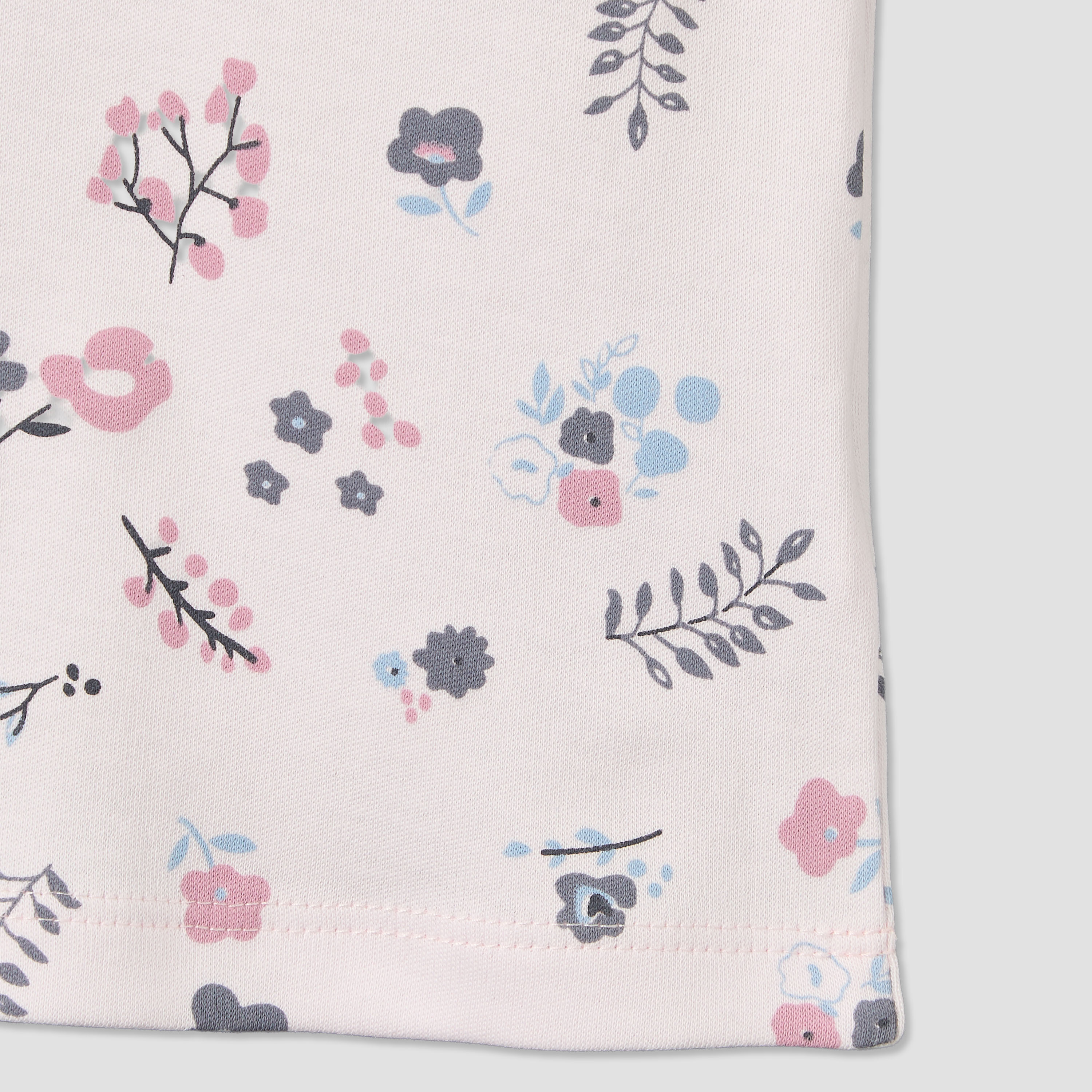 Pack of 2 Juniors Round Neck Short Sleeves T-shirt and Shorts Set with Floral Print-baby-girls-clothing-setsandcoords-image-7