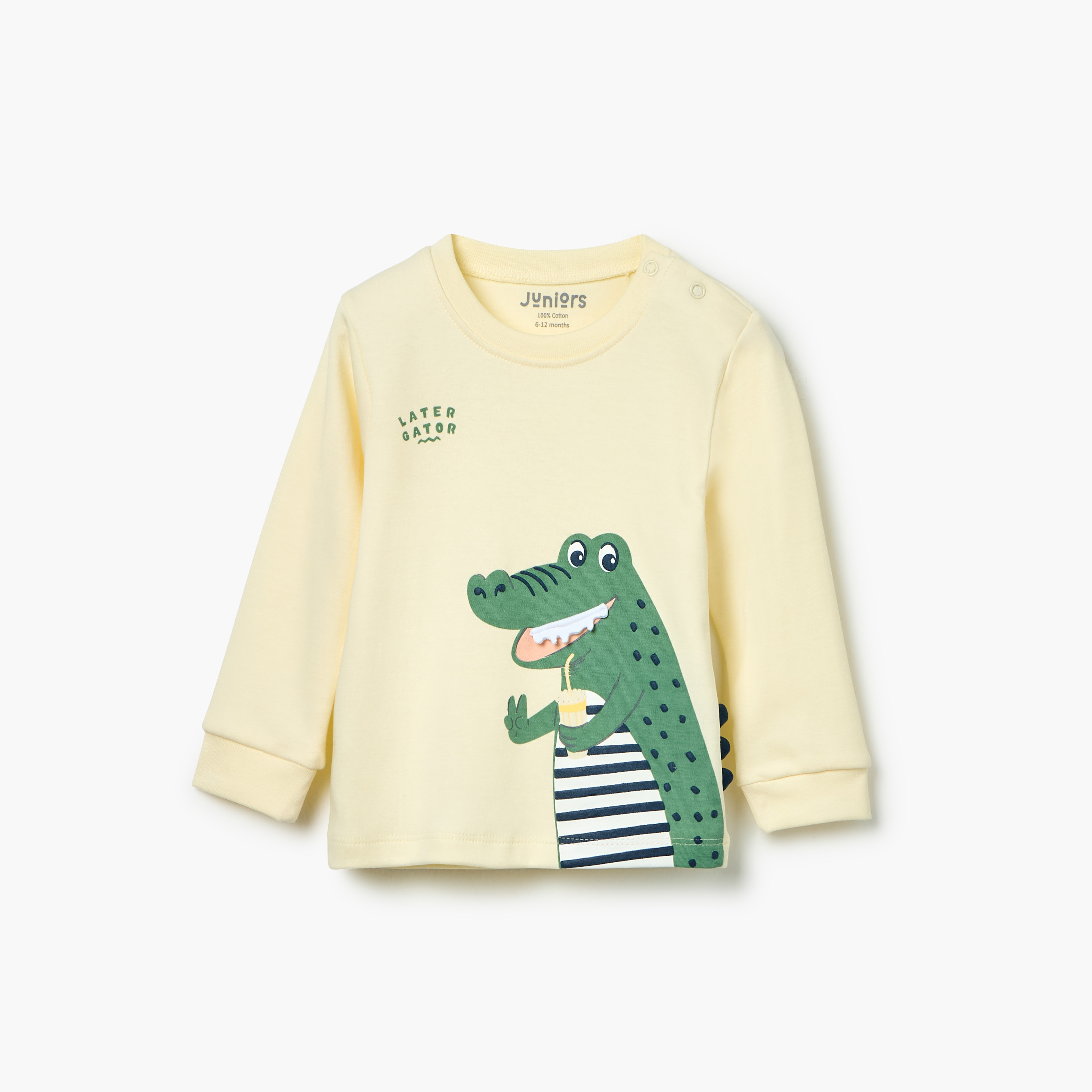 Juniors Bunny Print Long Sleeves T-shirt and Pyjama Set-baby-girls-clothing-nightwear-pyjamasets-image-2
