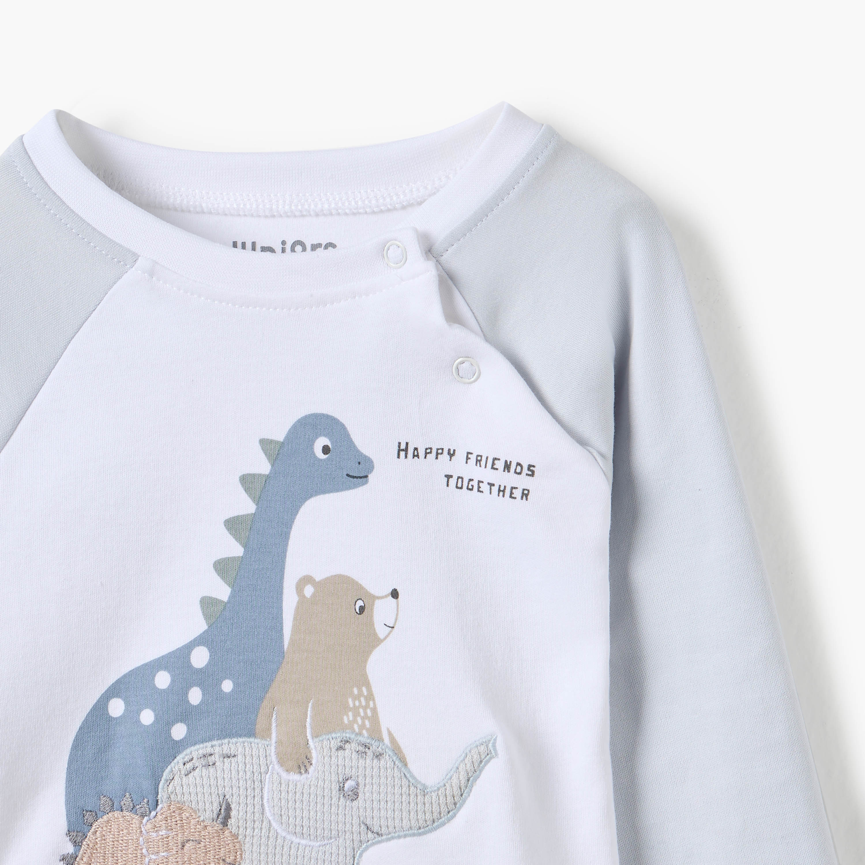 Juniors Elephant Print T-shirt and Pyjama Set-baby-girls-clothing-nightwear-pyjamasets-image-4