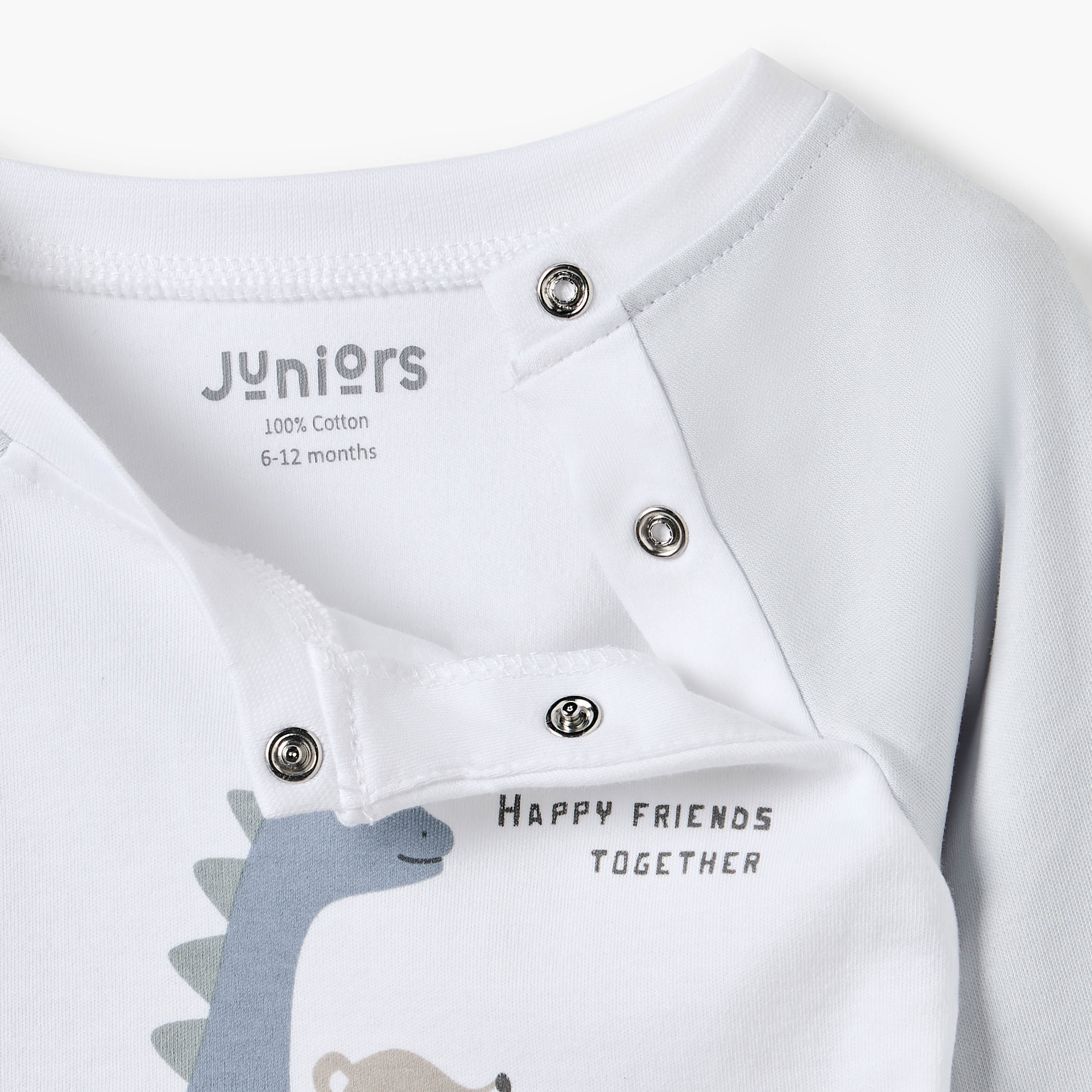 Juniors Elephant Print T-shirt and Pyjama Set-baby-girls-clothing-nightwear-pyjamasets-image-6