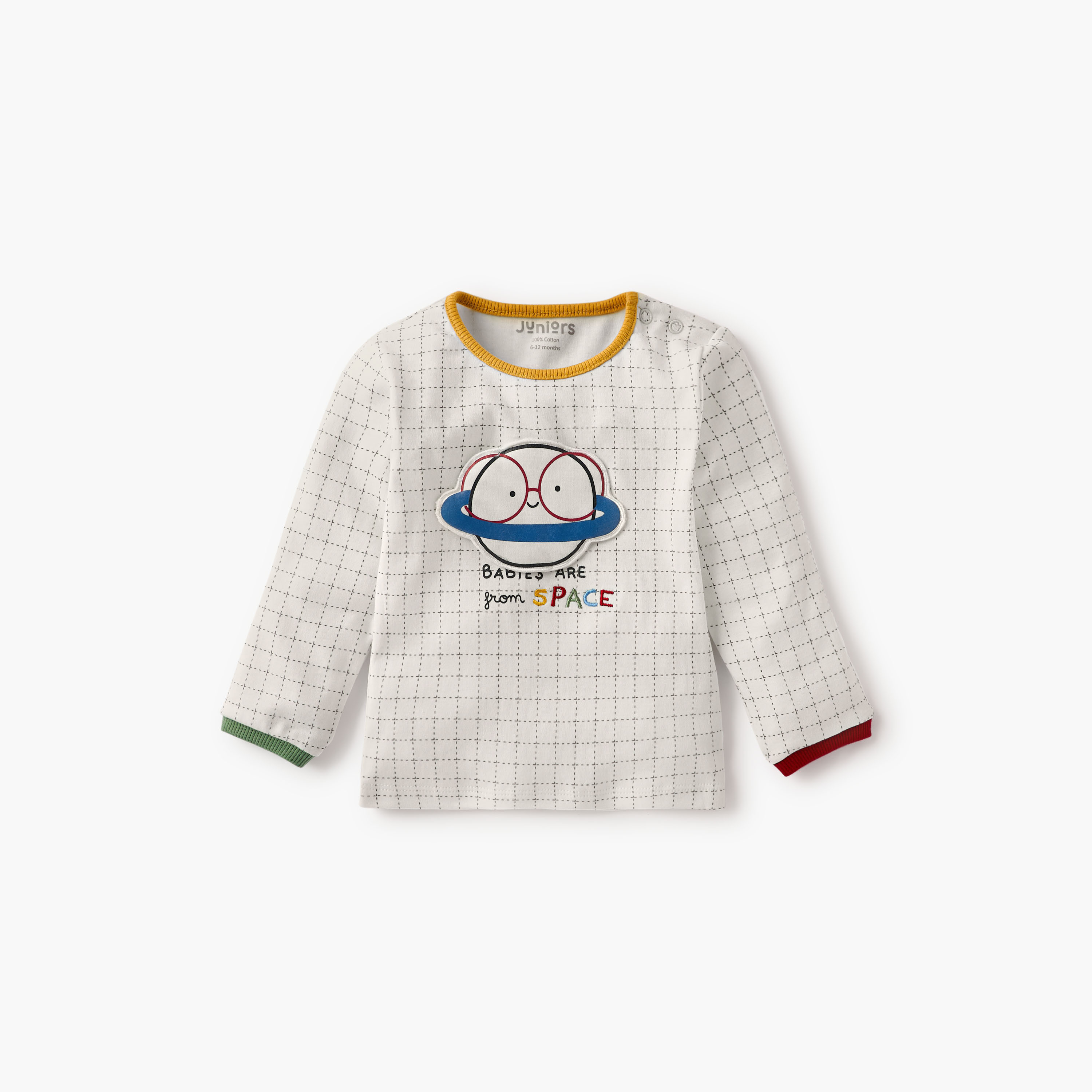 Juniors Applique Detail T-shirt and Pyjama Set-baby-boys-clothing-nightwear-pyjamasets-image-3