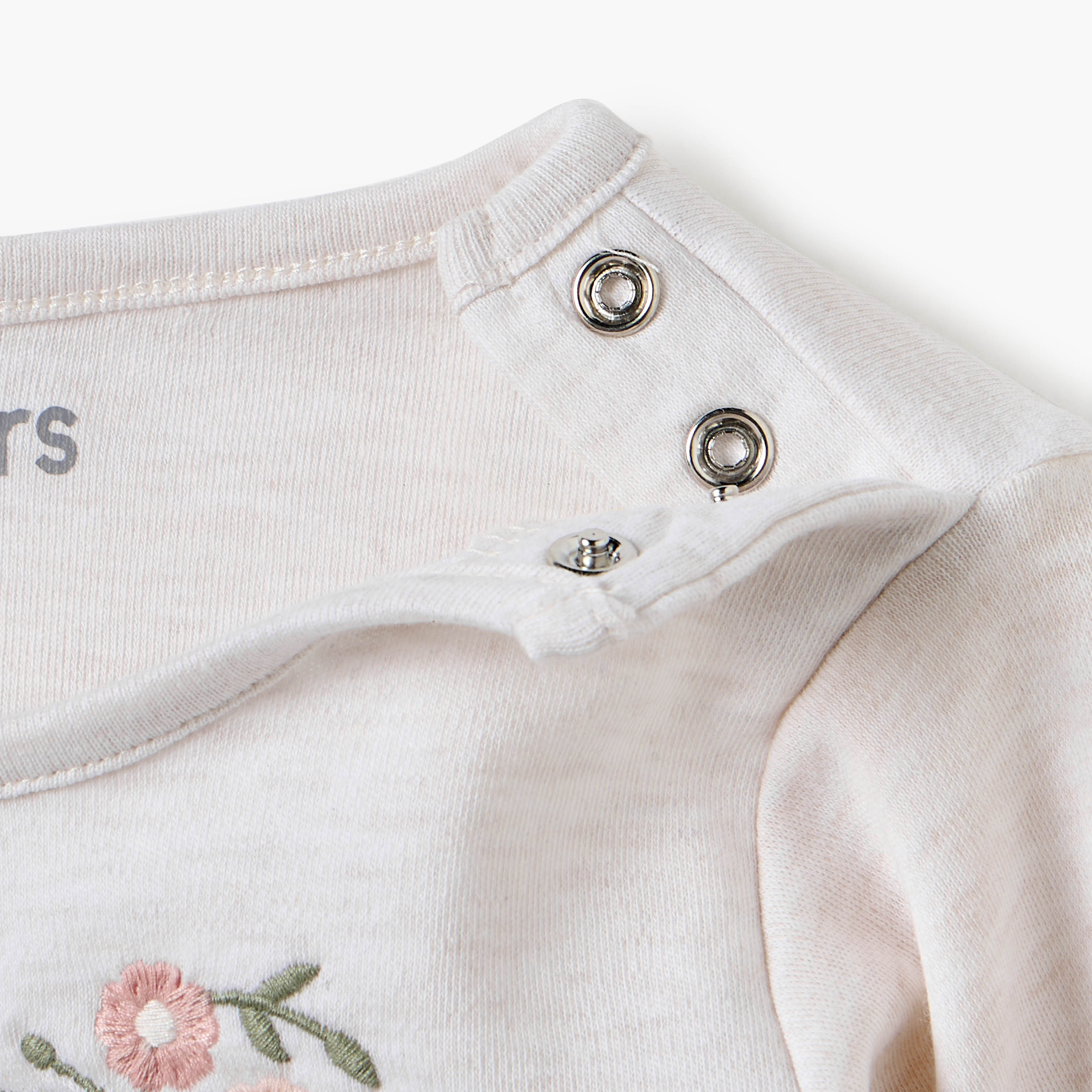 Juniors Floral Embroidered Top and Pyjama Set-baby-girls-clothing-nightwear-pyjamasets-image-6