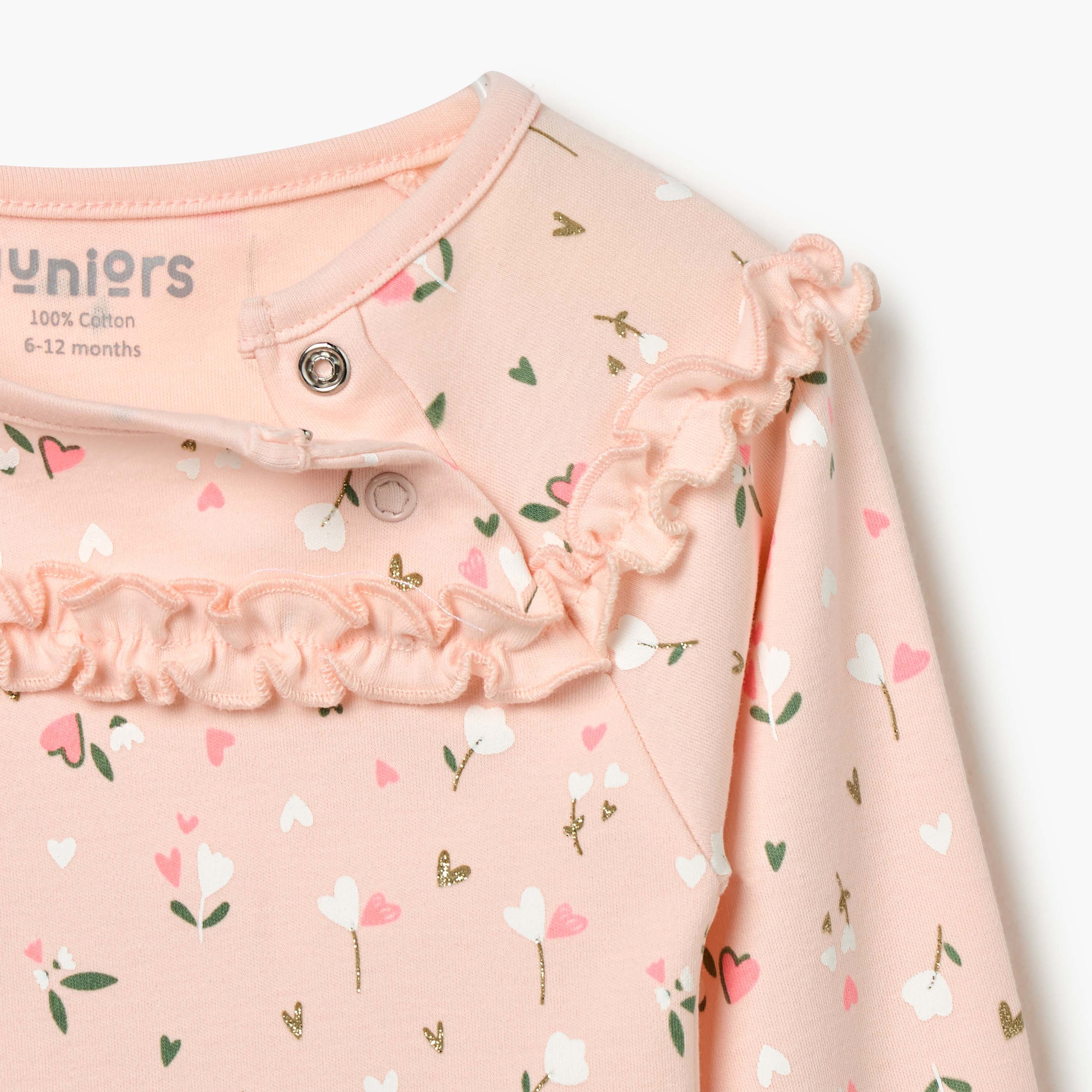 Juniors Floral Print Sweatshirt and Pyjama Set-baby-girls-clothing-nightwear-pyjamasets-image-5