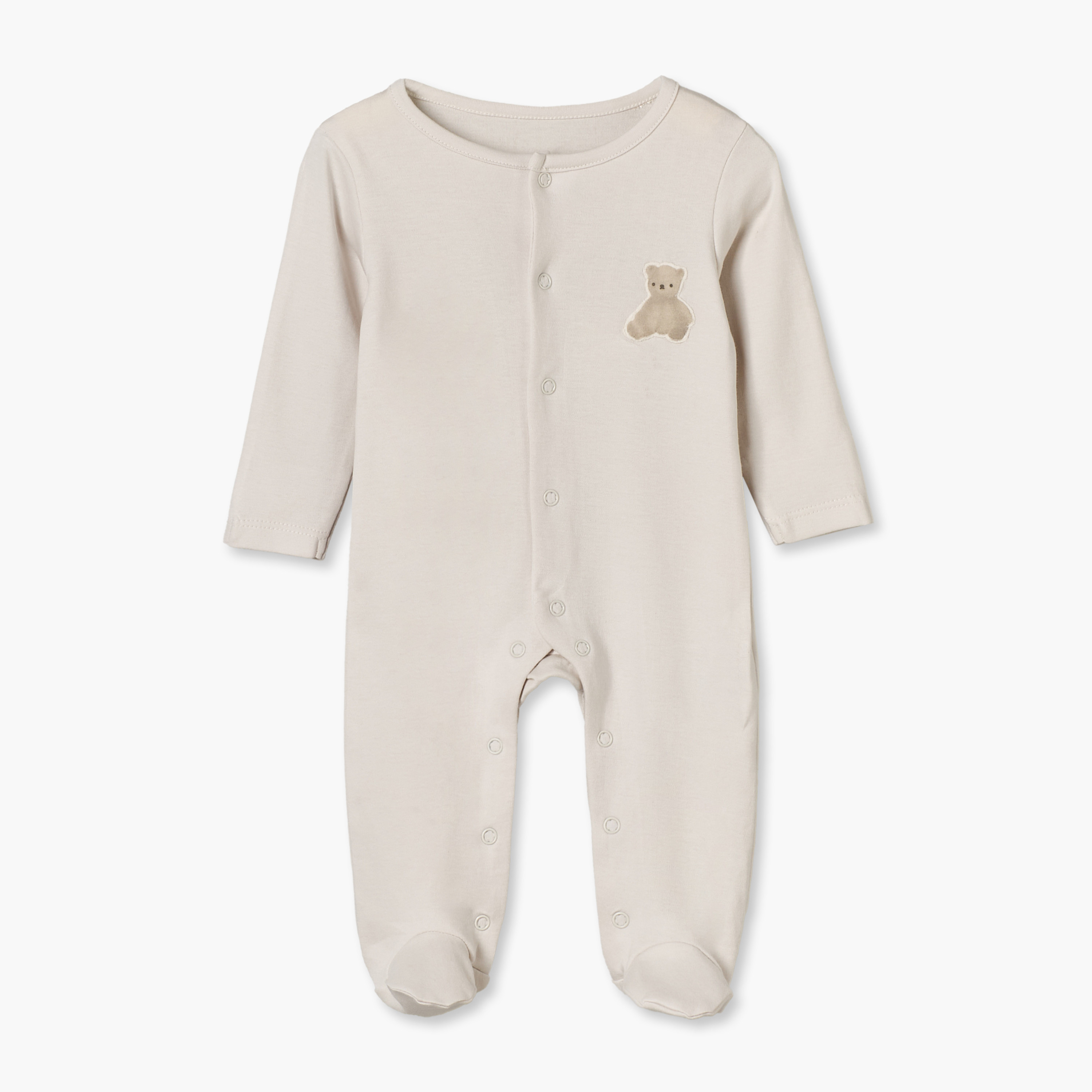 بدلة نوم قطن برقبة ضيقة وأكمام طويلة وطبعات من جونيورز - عبوة من 3 قطع-baby-girls-clothing-nightwear-sleepsuits-image-5