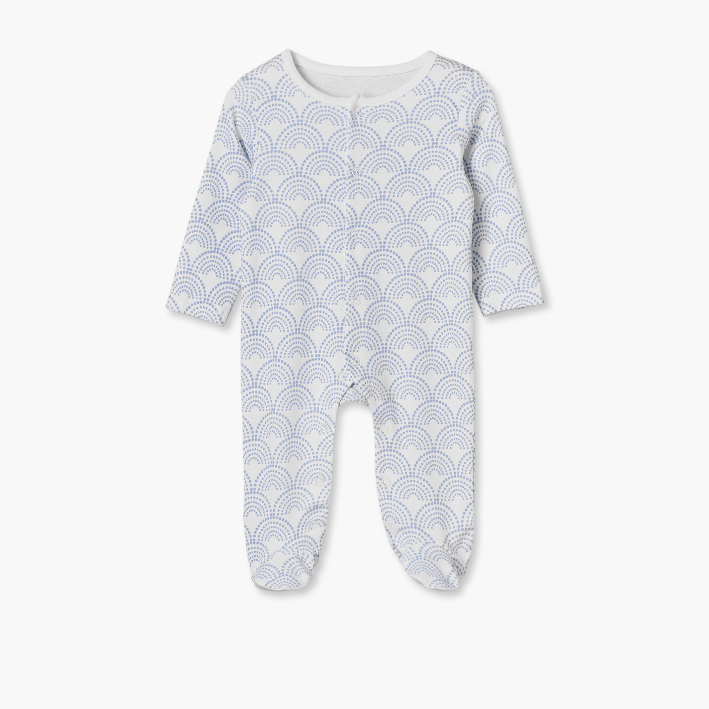 بدلات نوم قطن بطبعات بحرية وأكمام طويلة وياقة ضيقة من جونيورز - عبوة 3 قطع-baby-girls-clothing-nightwear-sleepsuits-image-4