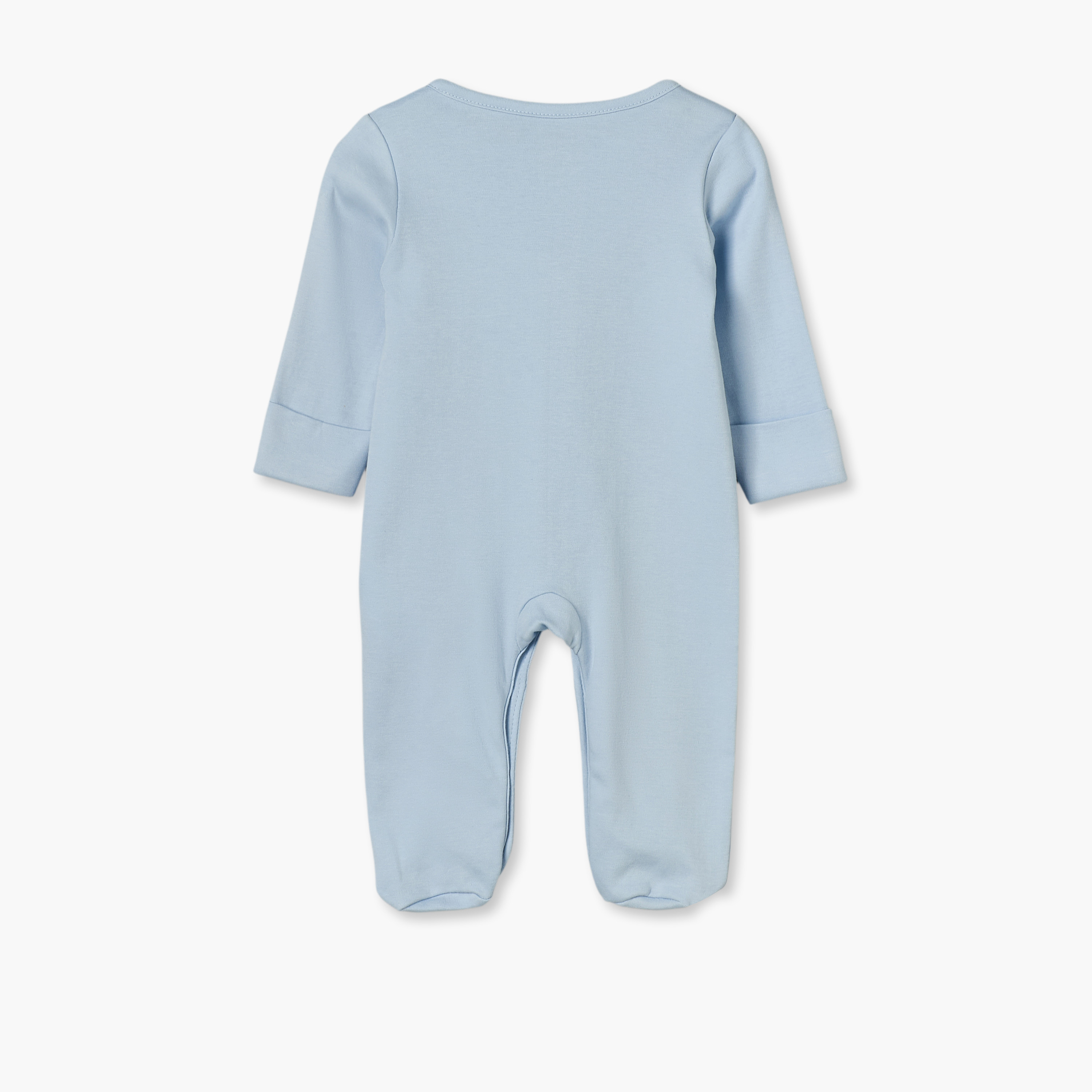 بدلات نوم قطن بطبعات بحرية وأكمام طويلة وياقة ضيقة من جونيورز - عبوة 3 قطع-baby-girls-clothing-nightwear-sleepsuits-image-6