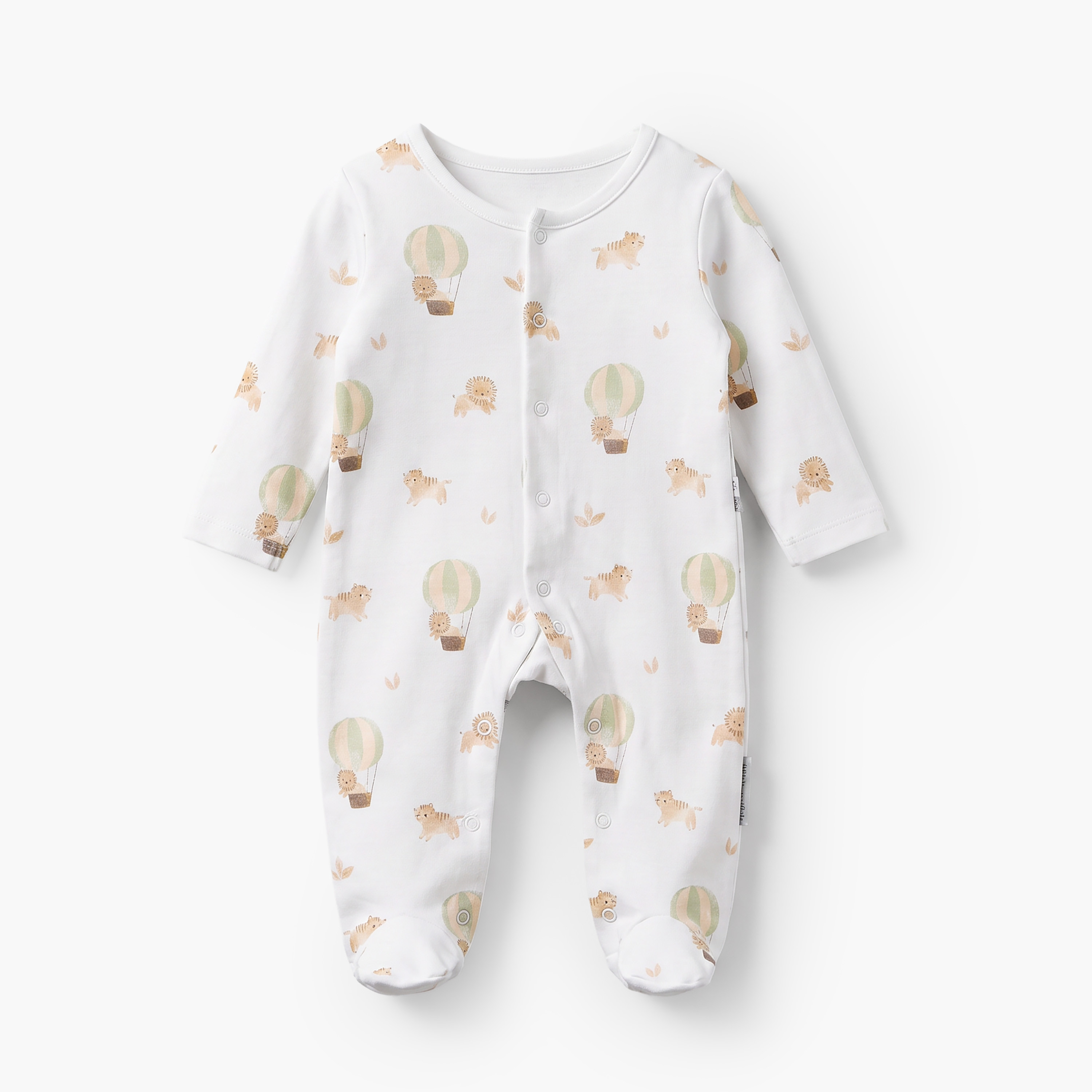 Pack of 3 Juniors Cotton Round Neck Long Sleeves Sleepsuit with Hot Air Balloon Print-baby-girls-clothing-nightwear-sleepsuits-image-4