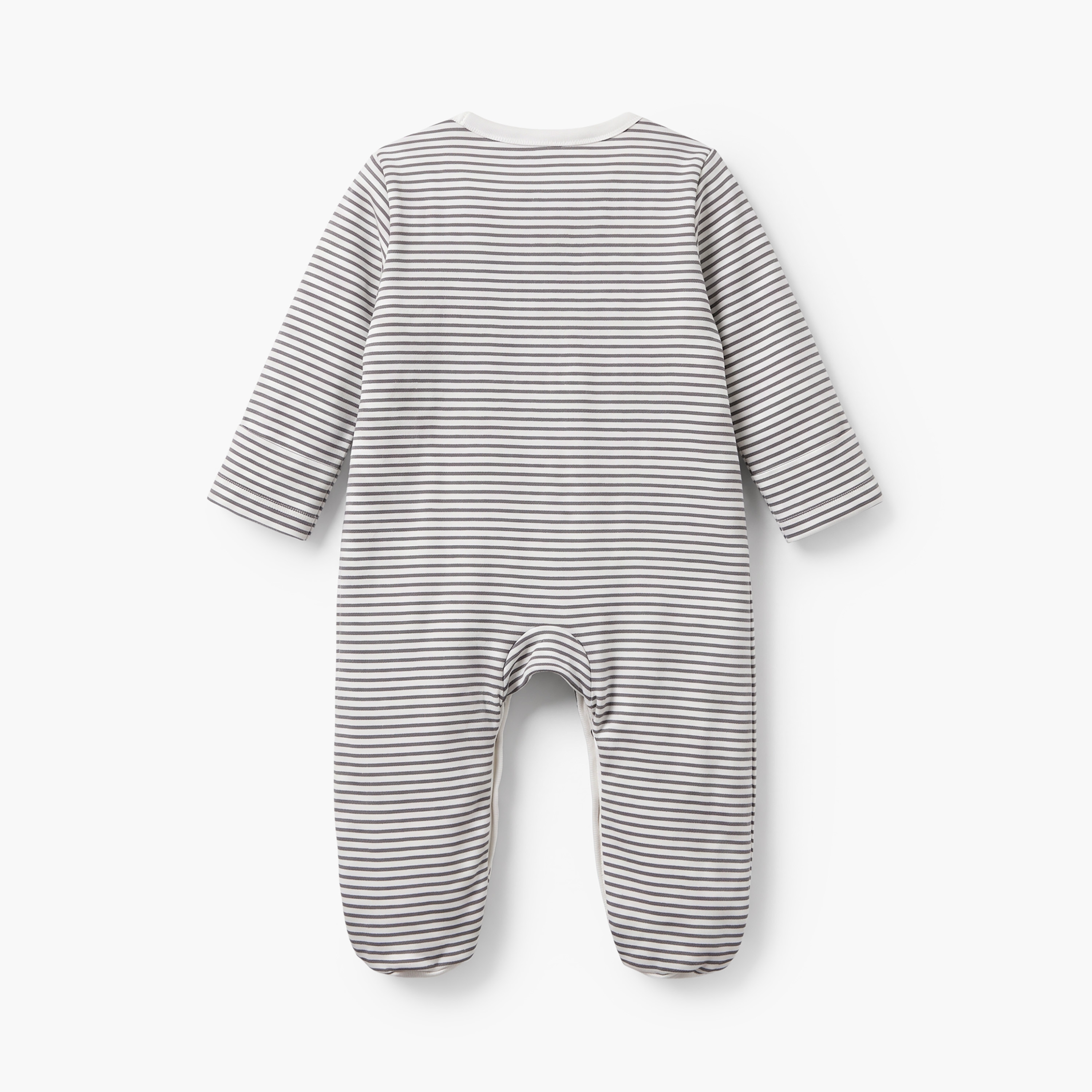 Pack of 3 Juniors Cotton Round Neck Long Sleeves Sleepsuit with Assorted Print-baby-girls-clothing-nightwear-sleepsuits-image-5