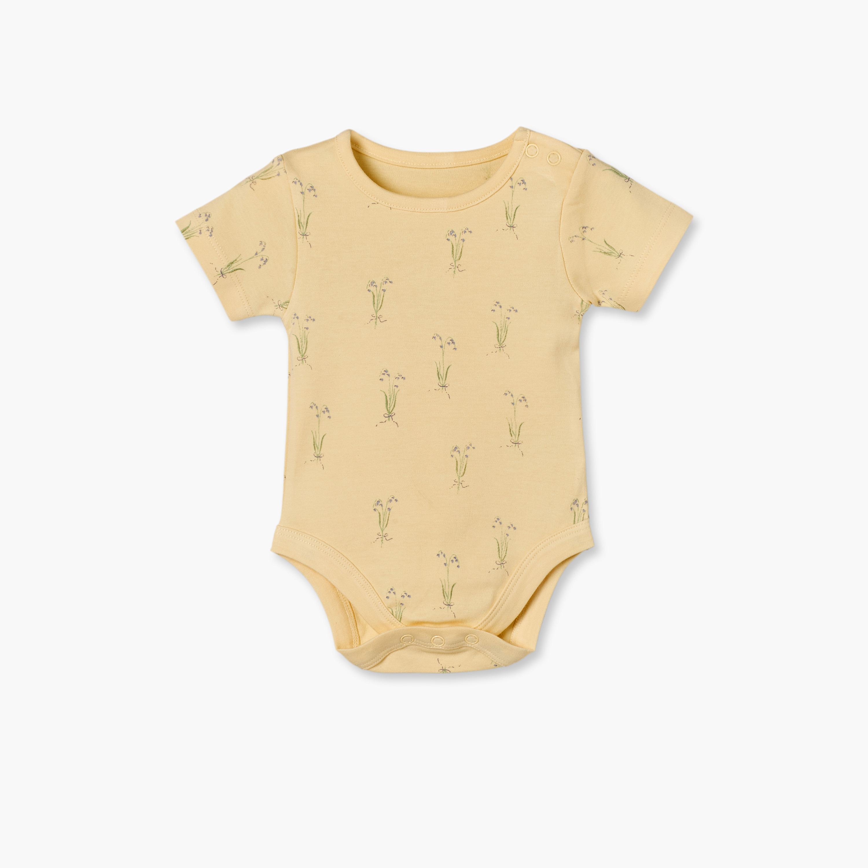 Pack of 5 Juniors Crew Neck Short Sleeves Bodysuit with Floral Print-baby-boys-clothing-bodysuits-image-4