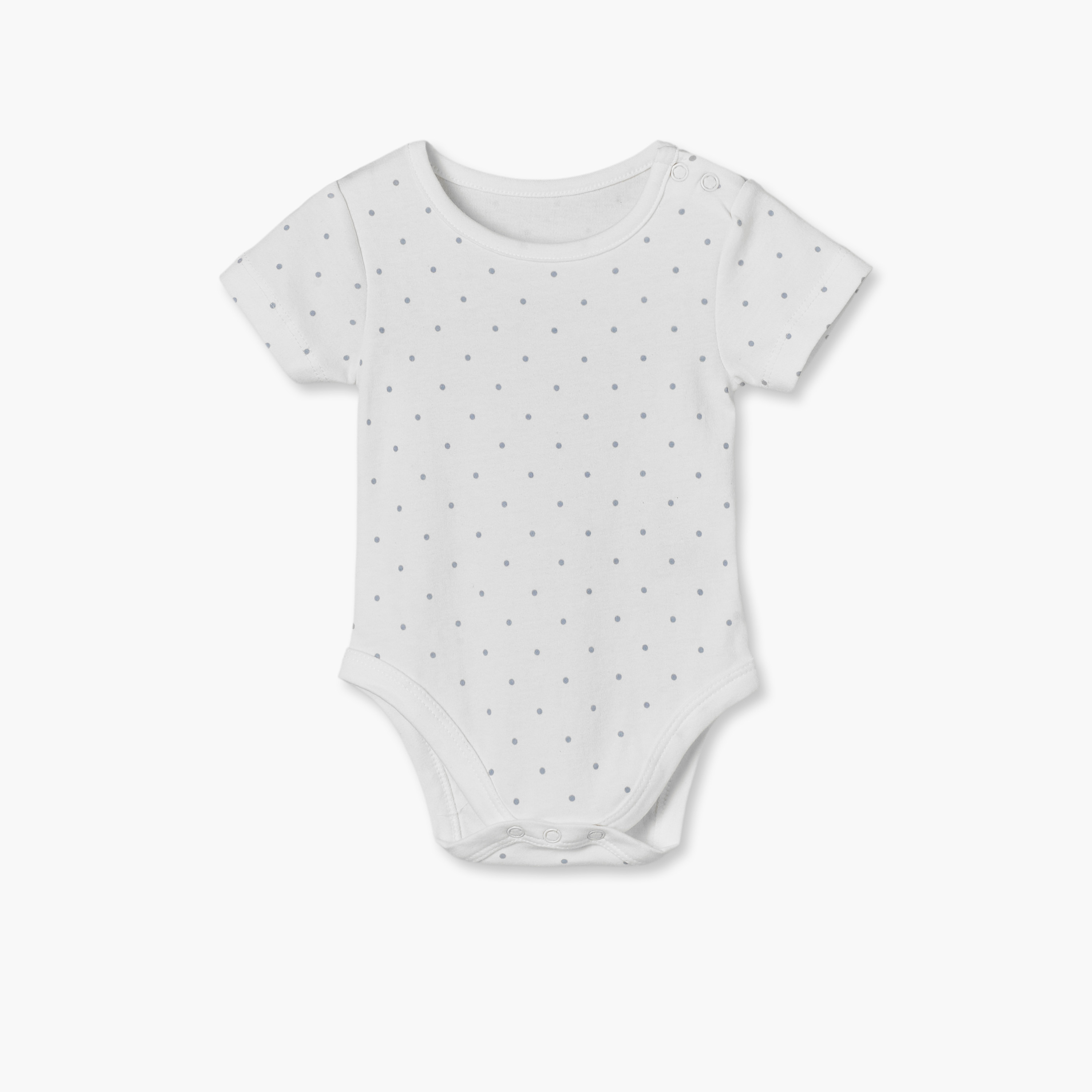 Pack of 5 Juniors Crew Neck Short Sleeves Bodysuit with Floral Print-baby-boys-clothing-bodysuits-image-5