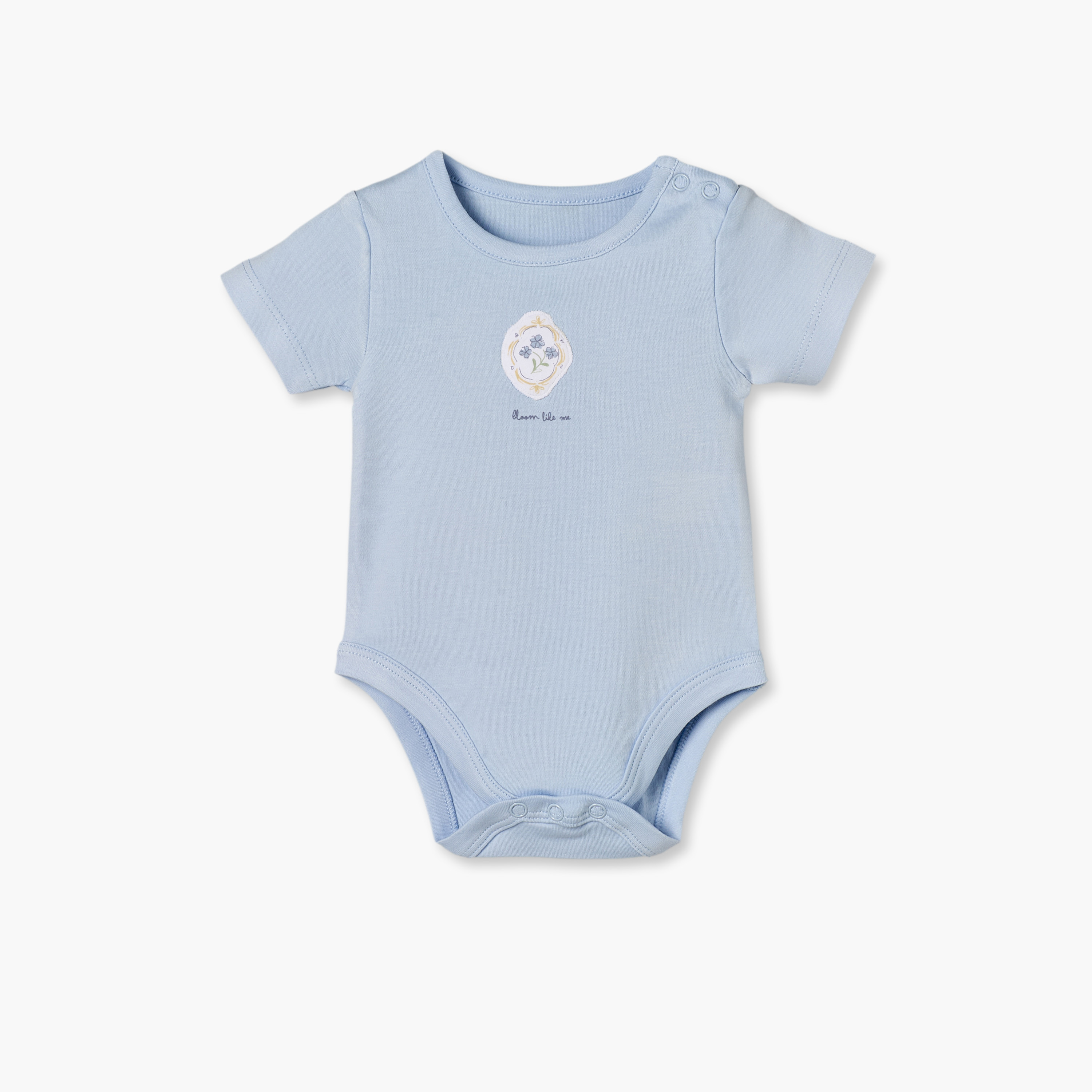 Pack of 5 Juniors Crew Neck Short Sleeves Bodysuit with Floral Print-baby-boys-clothing-bodysuits-image-6