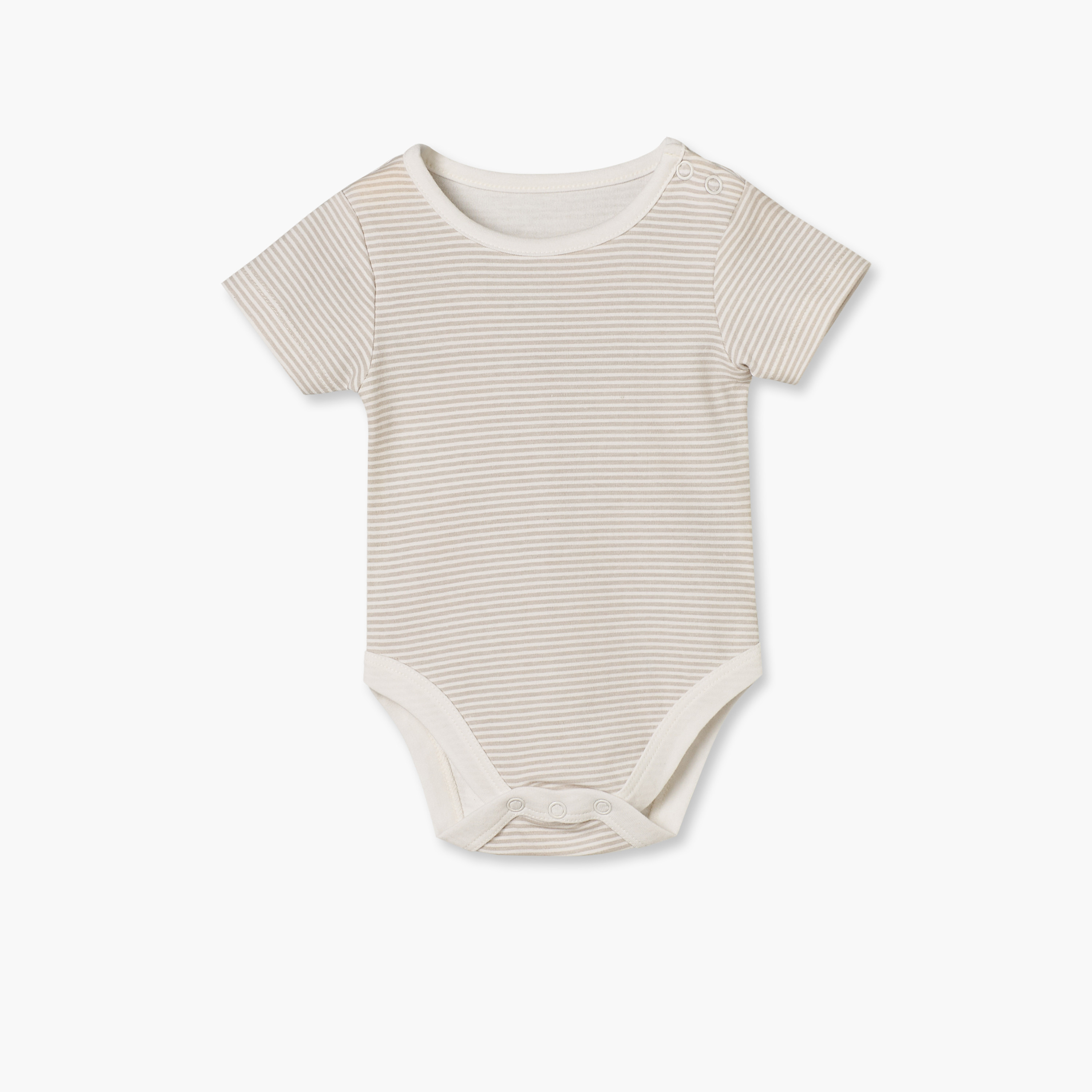 بودي سوت قطن بطبعات دب وياقة ضيقة وأكمام قصيرة من جونيورز - عبوة 5 قطع-baby-girls-clothing-bodysuits-image-5