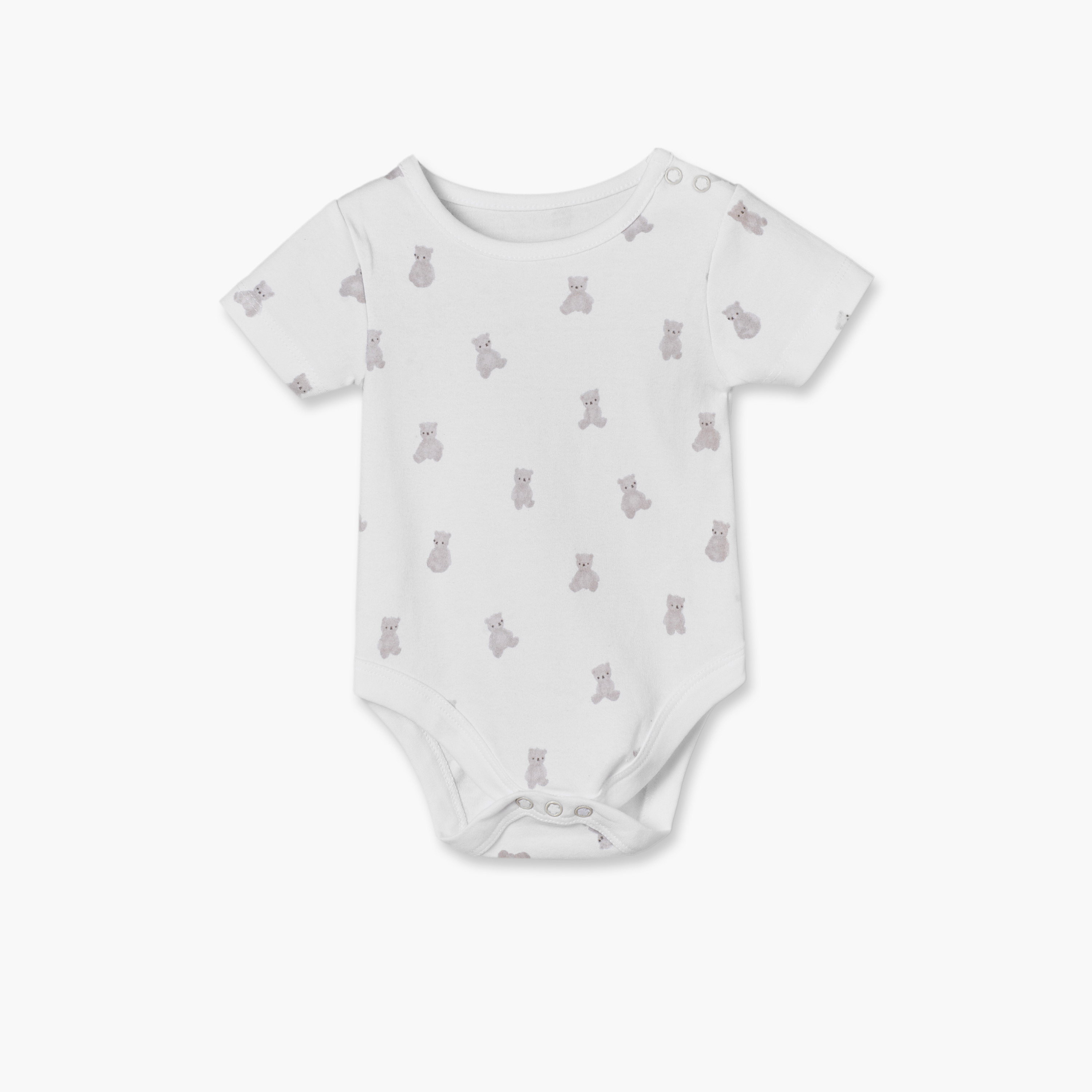 بودي سوت قطن بطبعات دب وياقة ضيقة وأكمام قصيرة من جونيورز - عبوة 5 قطع-baby-girls-clothing-bodysuits-image-6