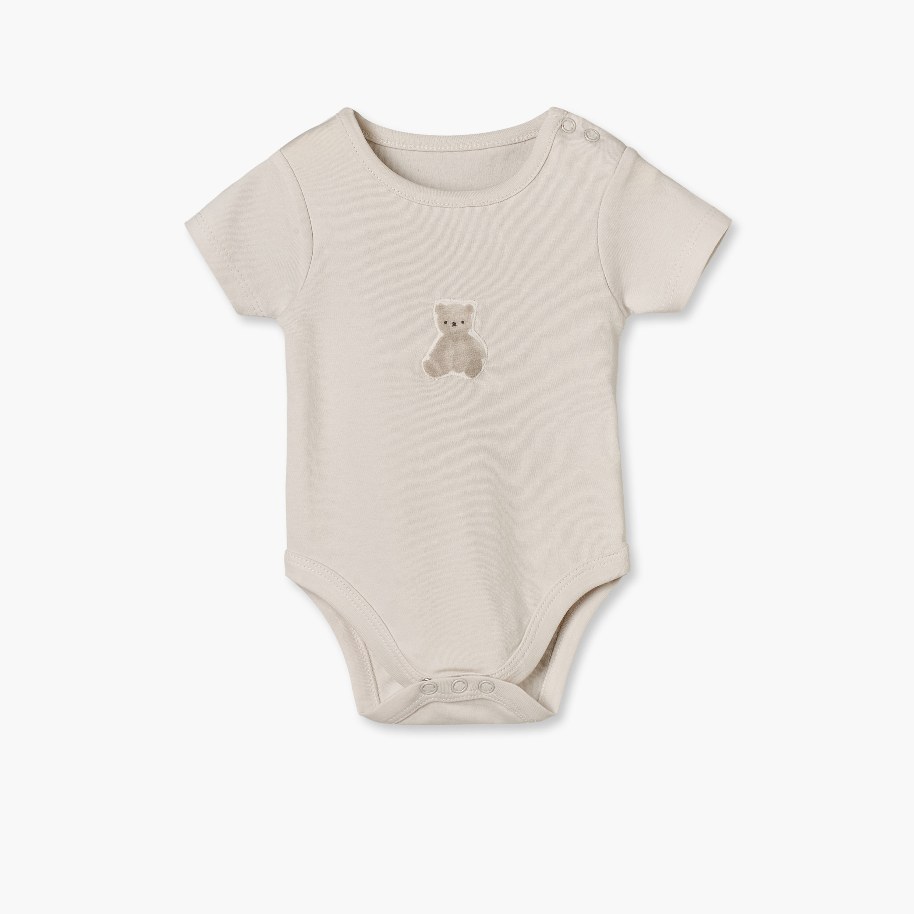بودي سوت قطن بطبعات دب وياقة ضيقة وأكمام قصيرة من جونيورز - عبوة 5 قطع-baby-girls-clothing-bodysuits-image-7