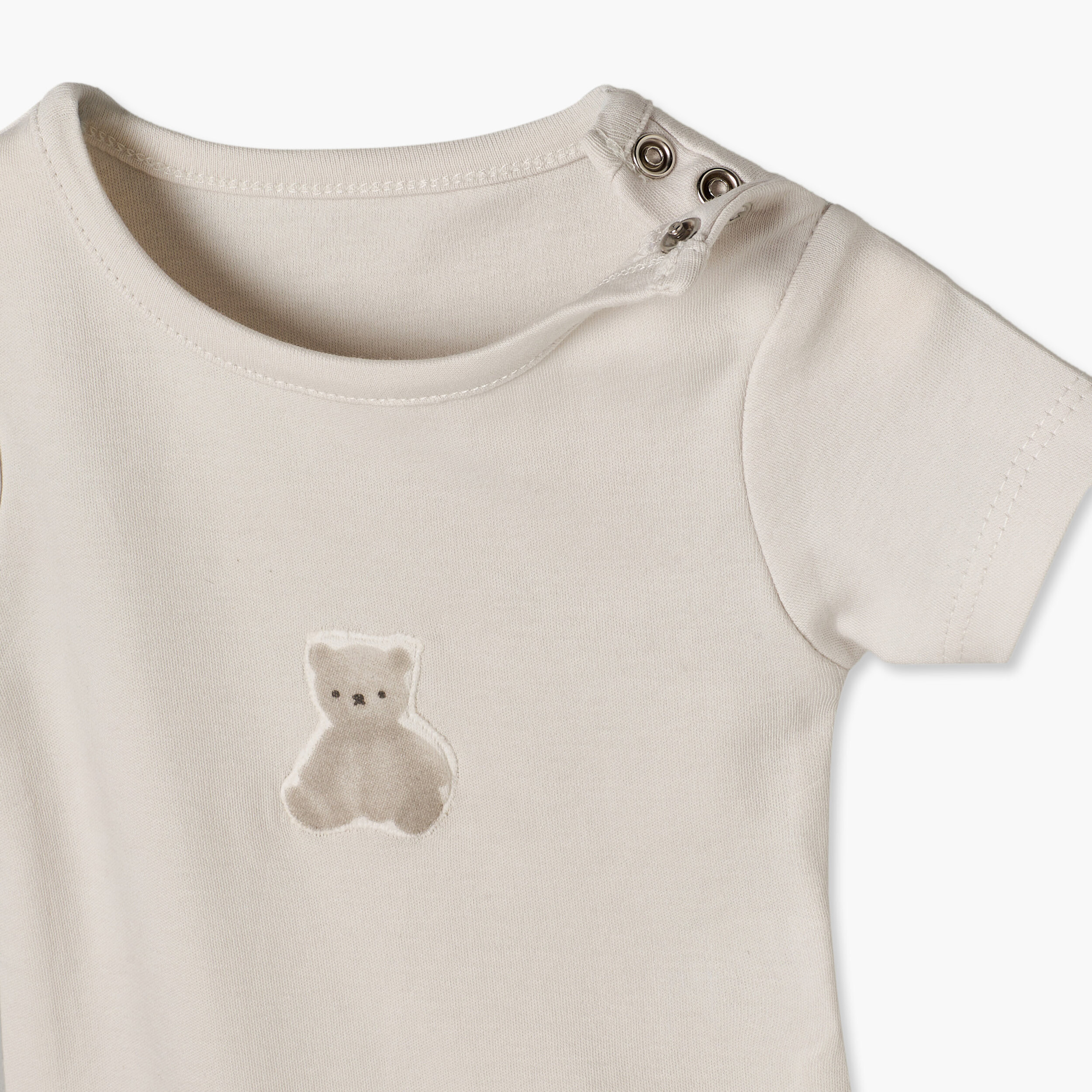 بودي سوت قطن بطبعات دب وياقة ضيقة وأكمام قصيرة من جونيورز - عبوة 5 قطع-baby-girls-clothing-bodysuits-image-9