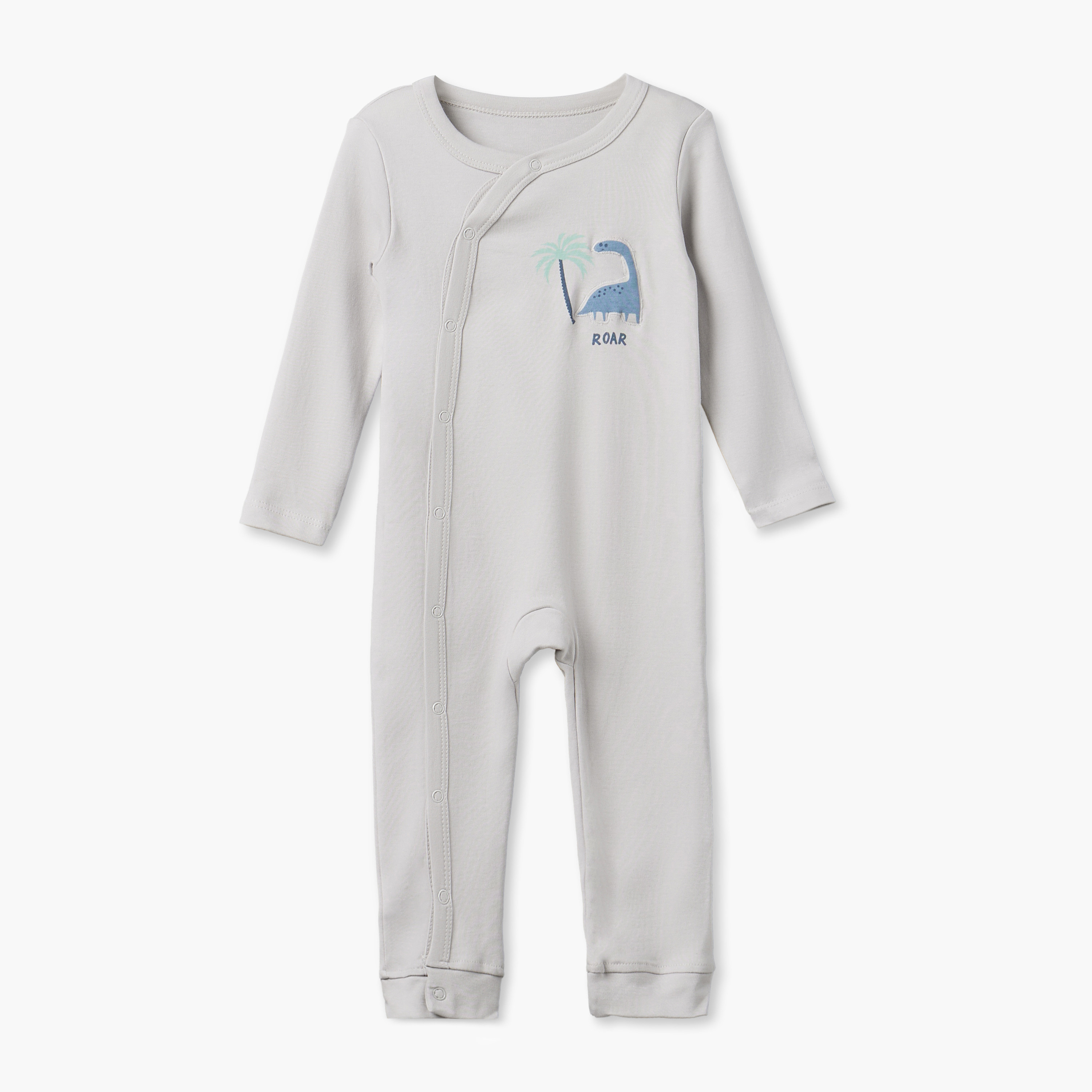 طقم من 3 - بدلة نوم قطن بياقة مستديرة وأكمام طويلة بطبعات من جونيورز-baby-boys-clothing-nightwear-sleepsuits-image-4