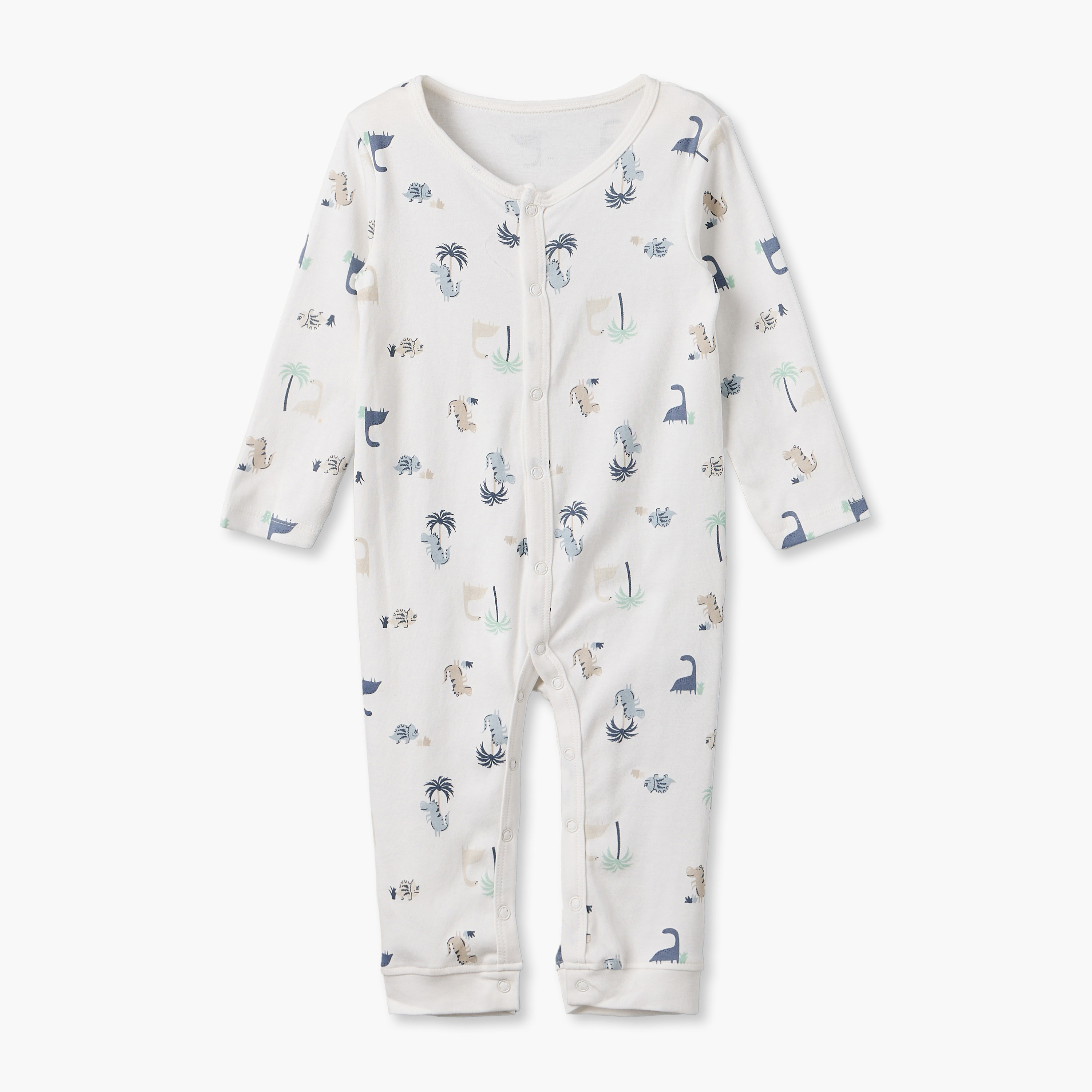 طقم من 3 - بدلة نوم قطن بياقة مستديرة وأكمام طويلة بطبعات من جونيورز-baby-boys-clothing-nightwear-sleepsuits-image-5