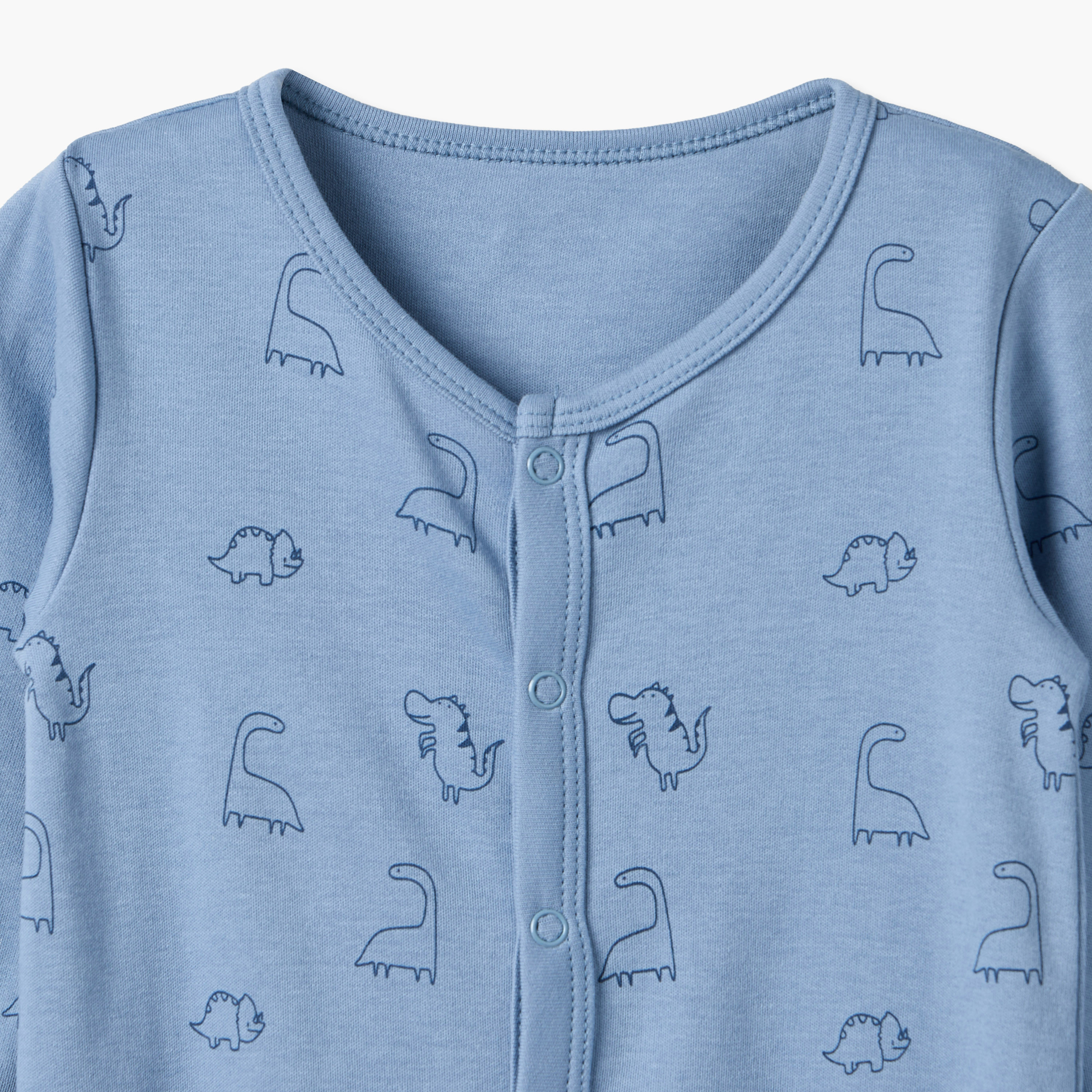 طقم من 3 - بدلة نوم قطن بياقة مستديرة وأكمام طويلة بطبعات من جونيورز-baby-boys-clothing-nightwear-sleepsuits-image-6