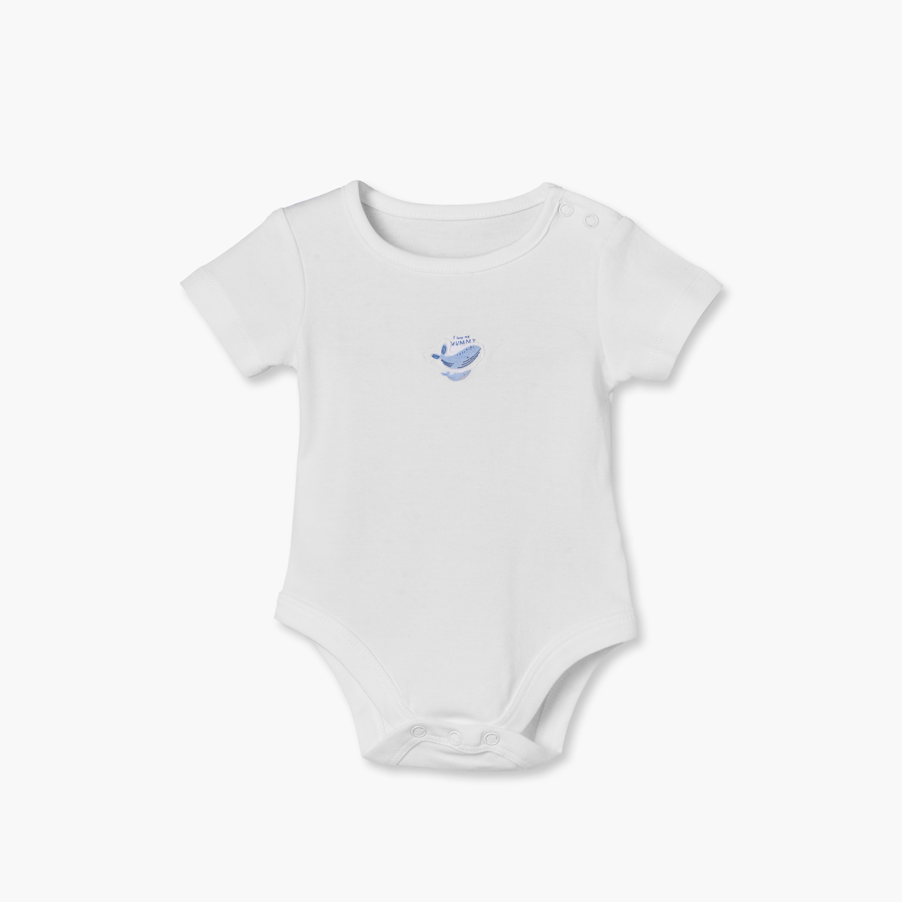 Pack of 5 Juniors Cotton Crew Neck Short Sleeves Bodysuit with Nautical Print-baby-girls-clothing-bodysuits-image-4
